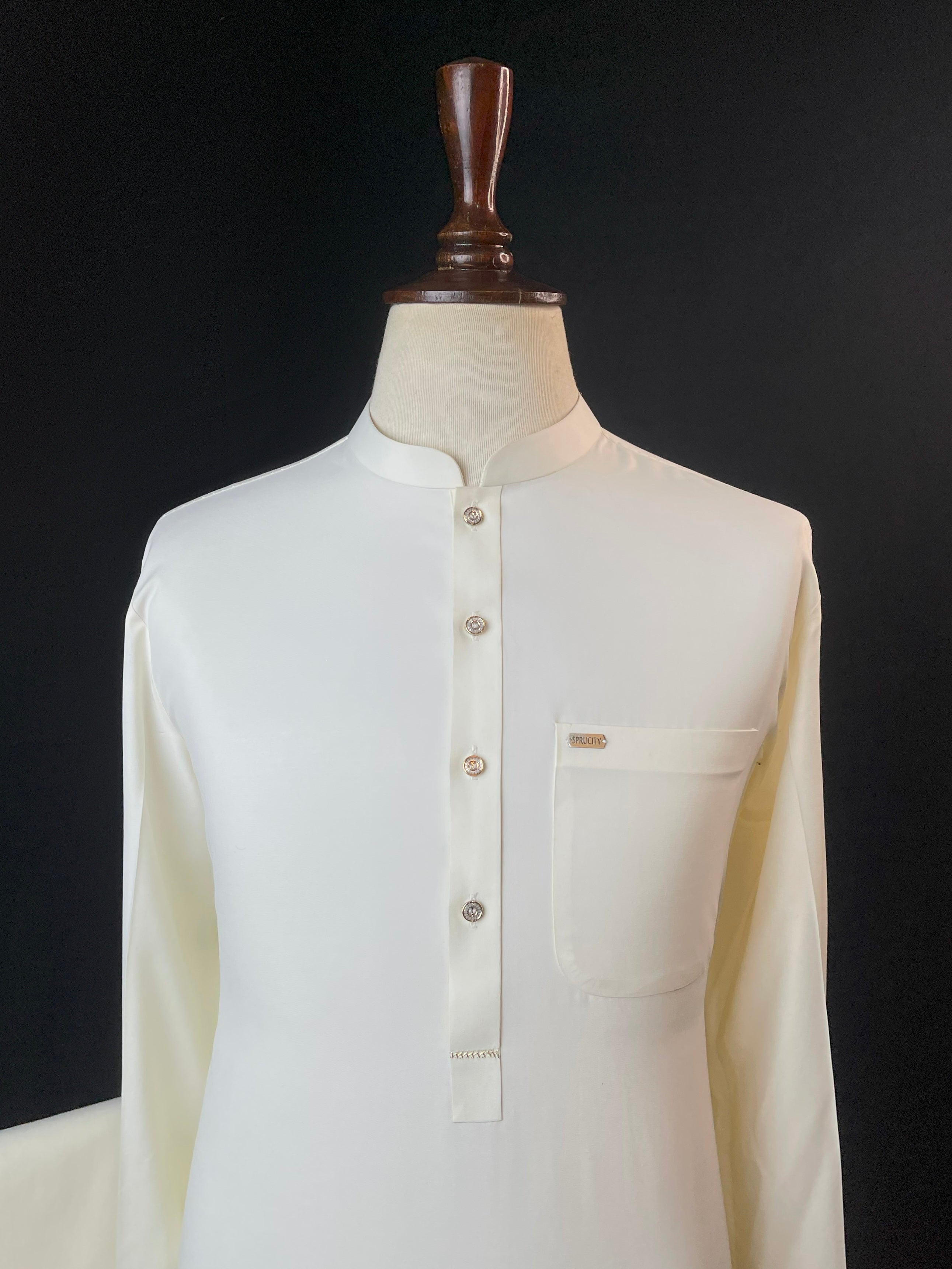 Ivory Glow Shalwar Kameez Wash & Wear (Boski)