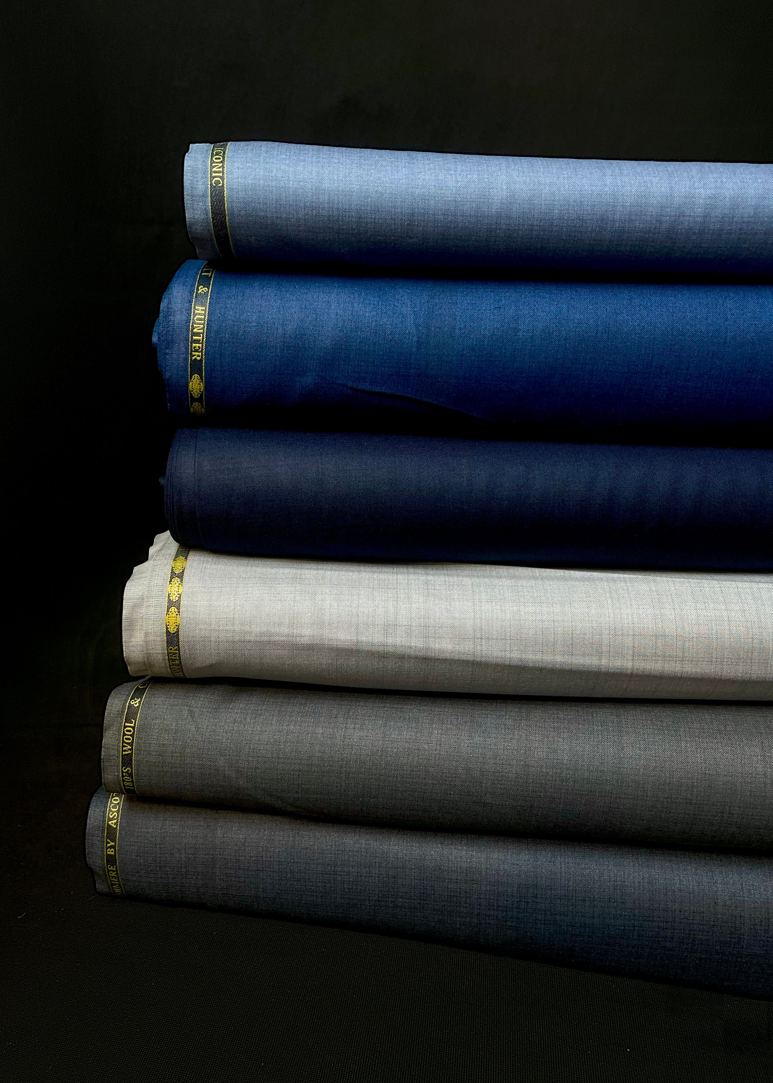 Ashen Indigo Shalwar Kameez In Imported Suiting Fabric
