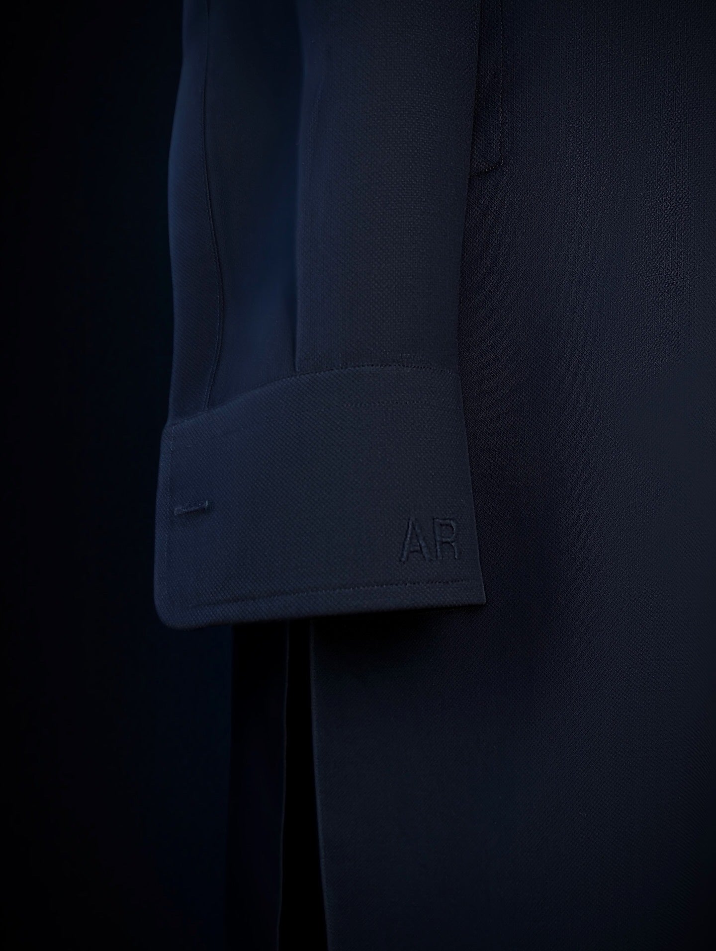Navy Blue Irish Linen Shalwar Kameez