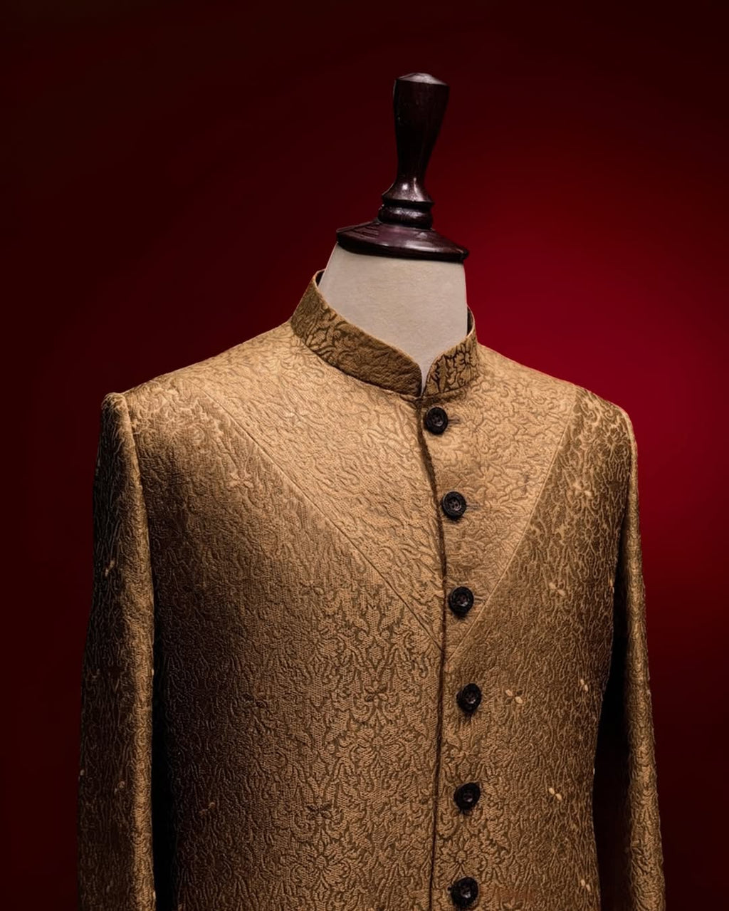 Golden & Red Sherwani Set