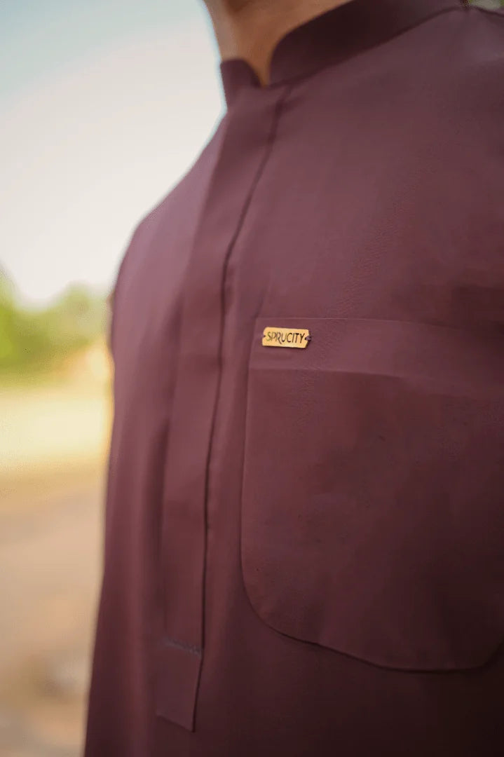 Royal Burgundy Shalwar Kameez - Sprucity