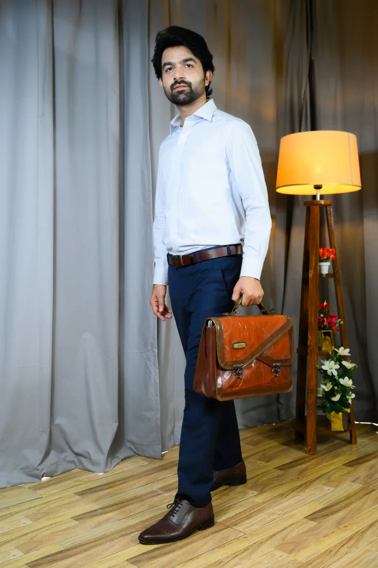 Blue Lined Formal Shirt - Sprucity