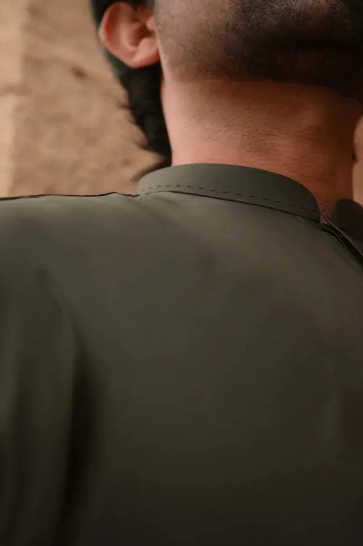 Classic Olive Shalwar Kameez - Sprucity