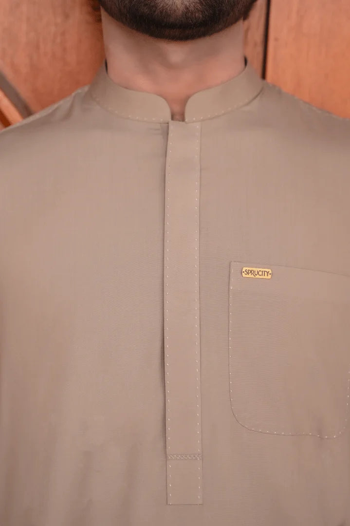 Royal Beige Shalwar Kameez - Sprucity