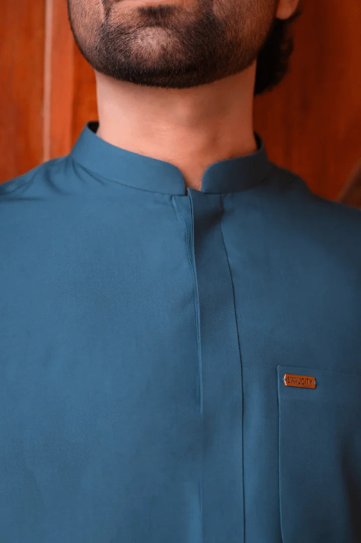 Majestic Blue Shalwar Kameez - Sprucity