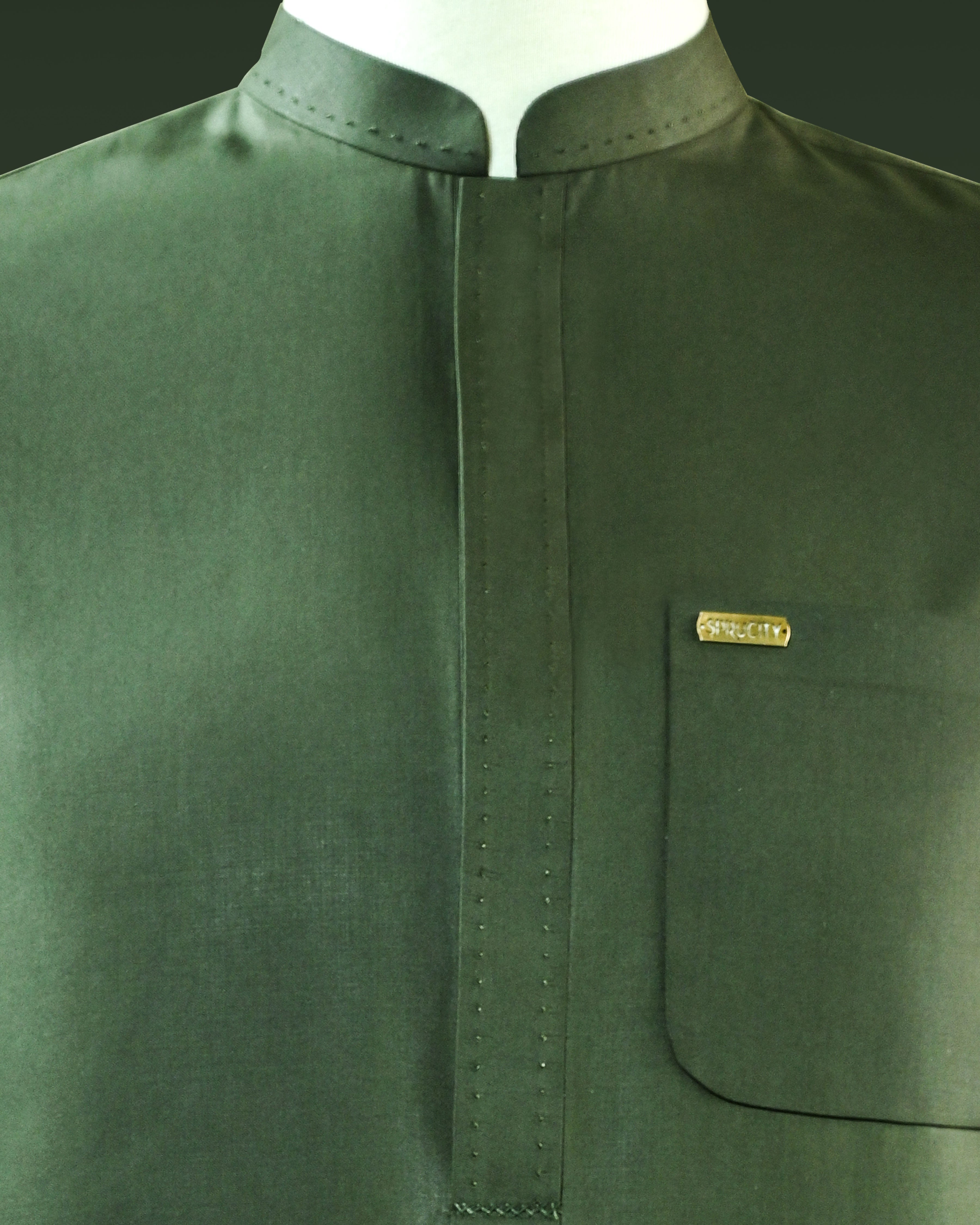 Classic Olive Shalwar Kameez - Sprucity