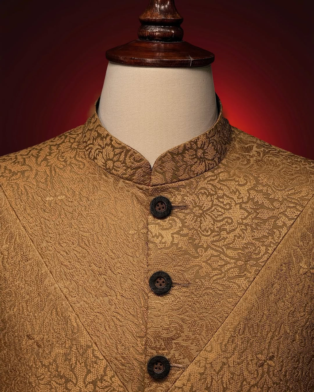 Golden & Red Sherwani Set