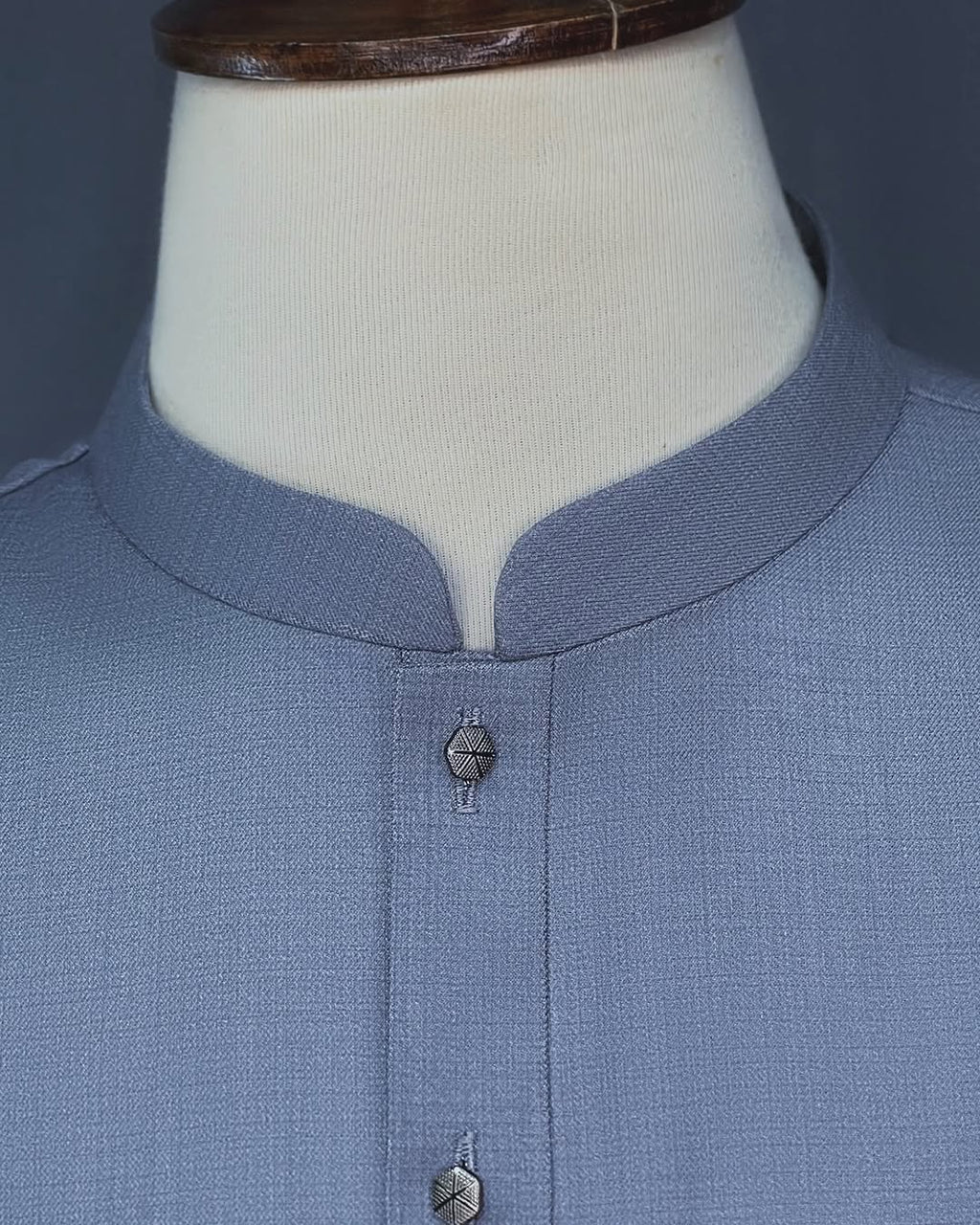 Steel Blue Kameez Shalwar for Mens – With Suiting Fabric - Sprucity