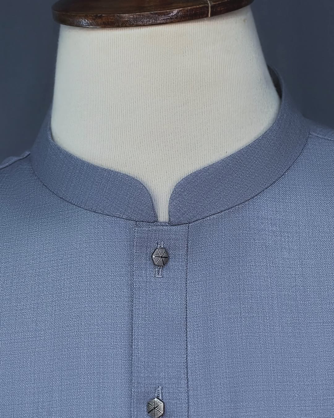 Steel Blue Kameez Shalwar for Mens – With Suiting Fabric - Sprucity