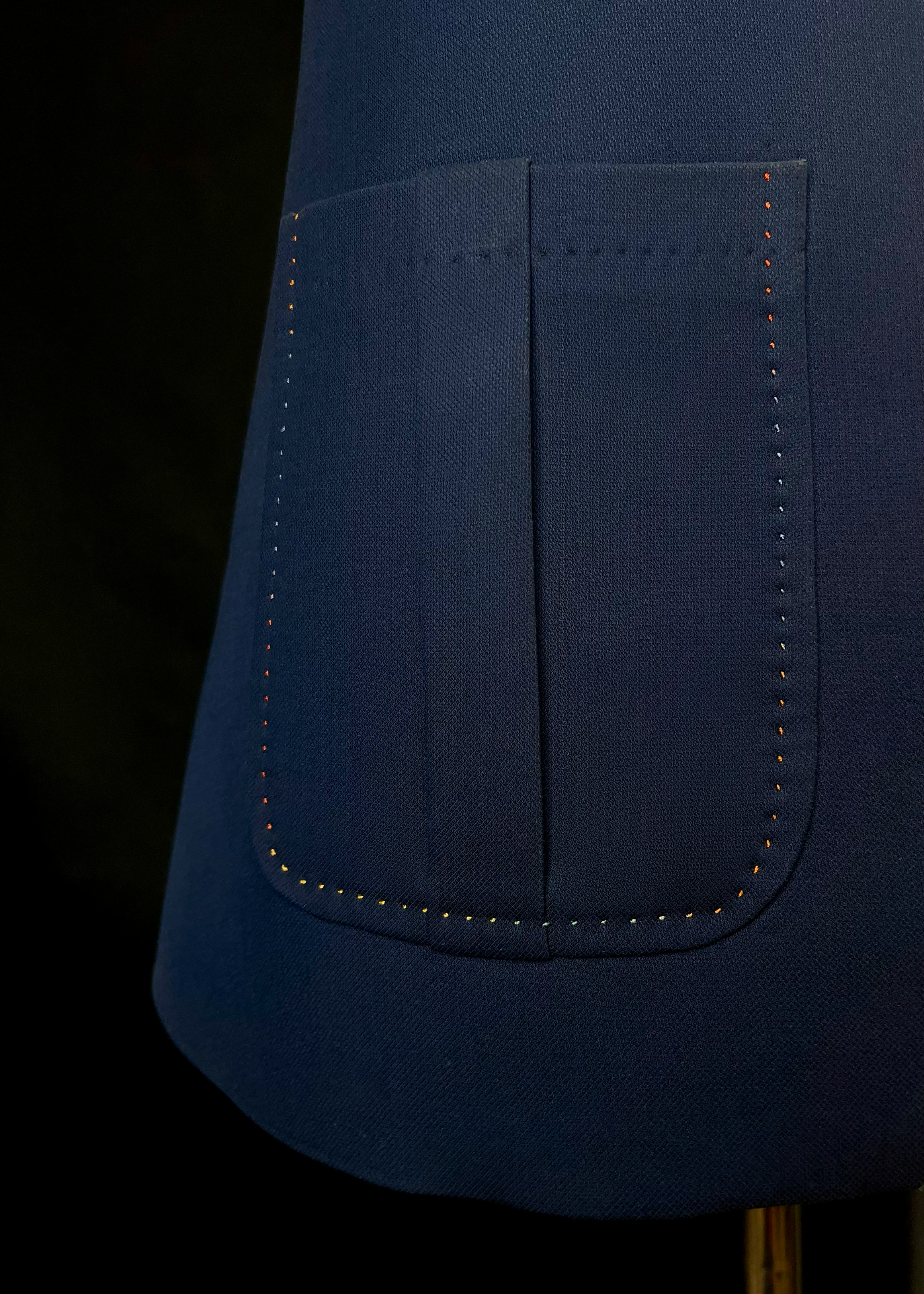 Deep Navy Blue Waistcoat In Imported Suiting Fabric (Winter Collection)