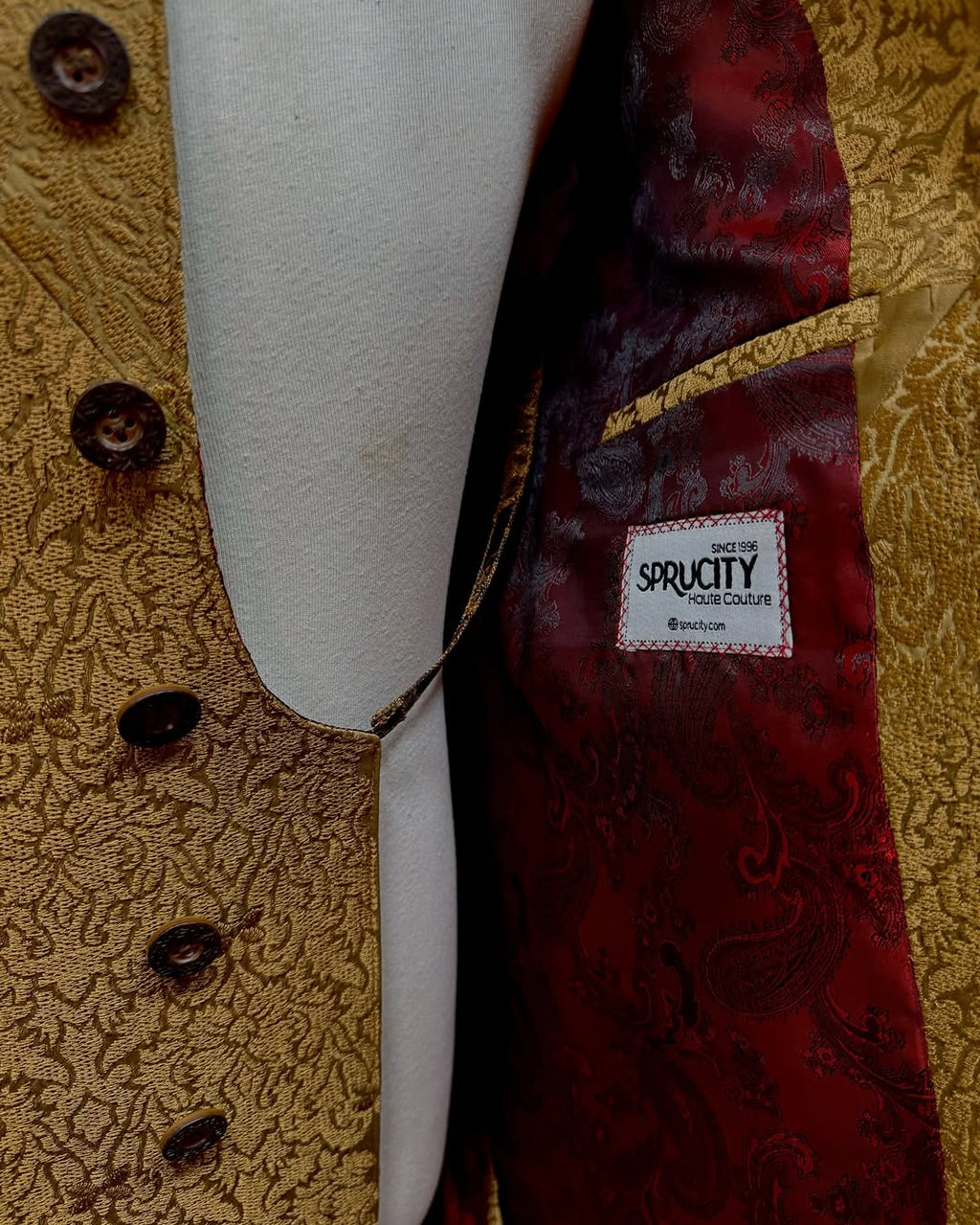 Golden & Red Sherwani Set