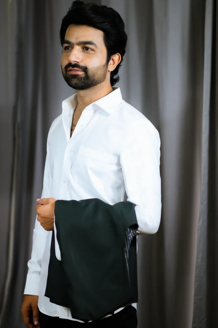 White Formal Shirt - Sprucity