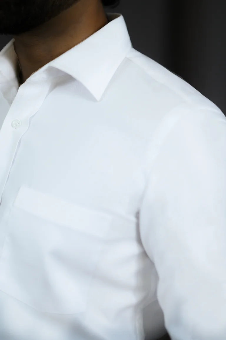 White Formal Shirt - Sprucity