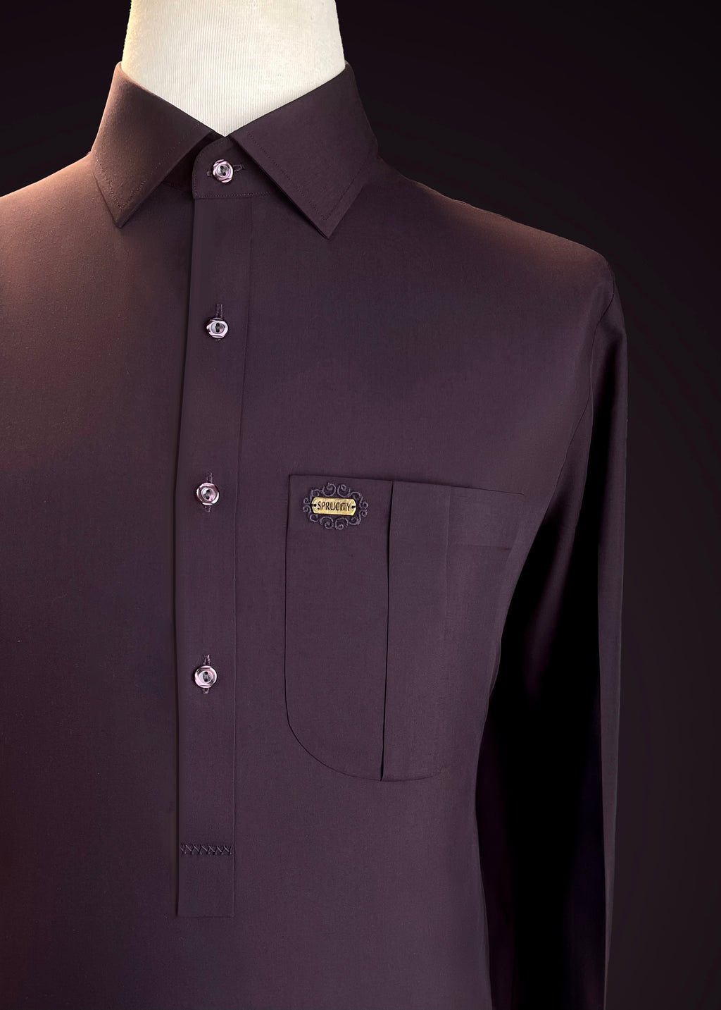 Wine Purple Wash & Wear Shalwar Kameez