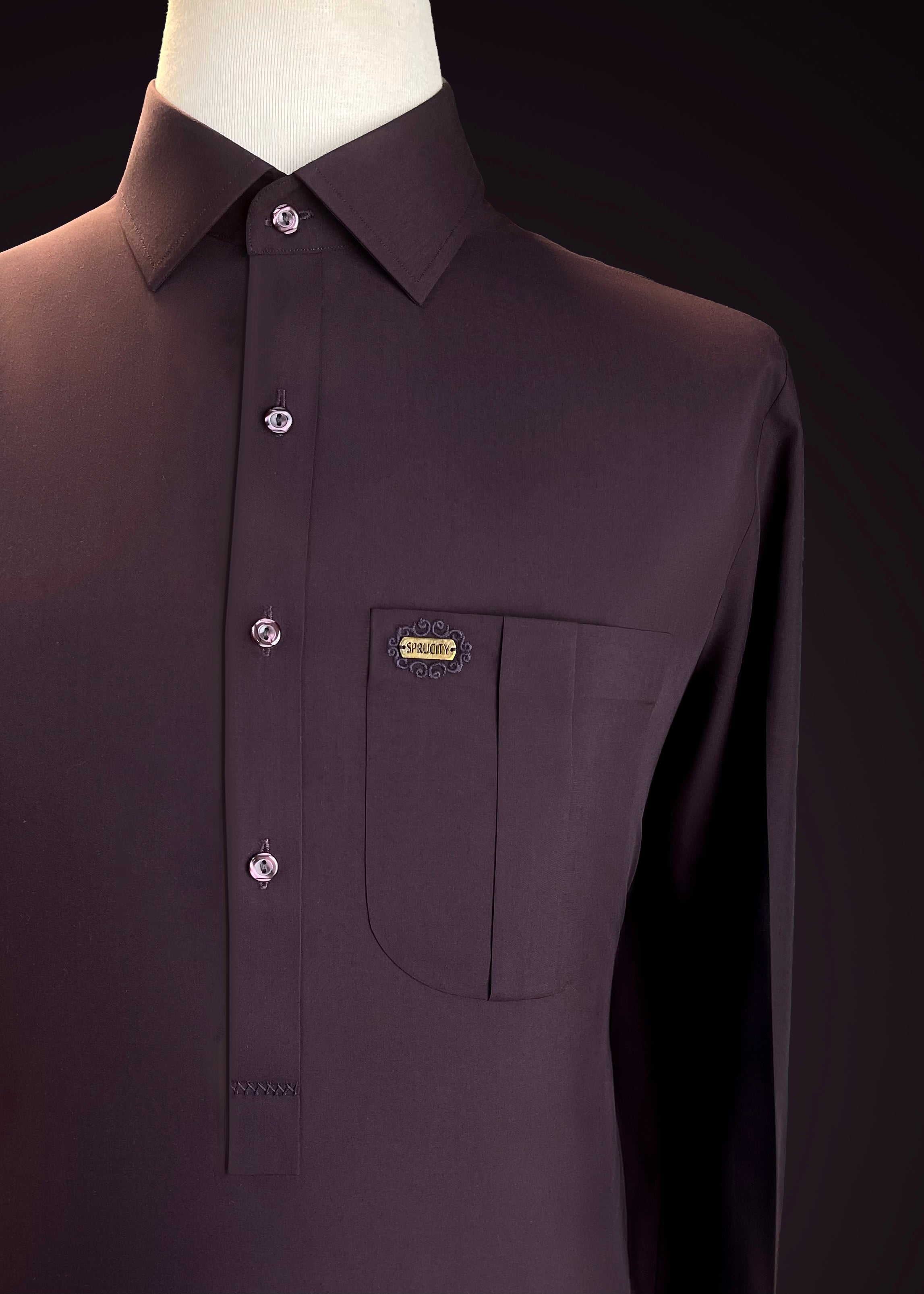 Wine Purple Wash & Wear Shalwar Kameez