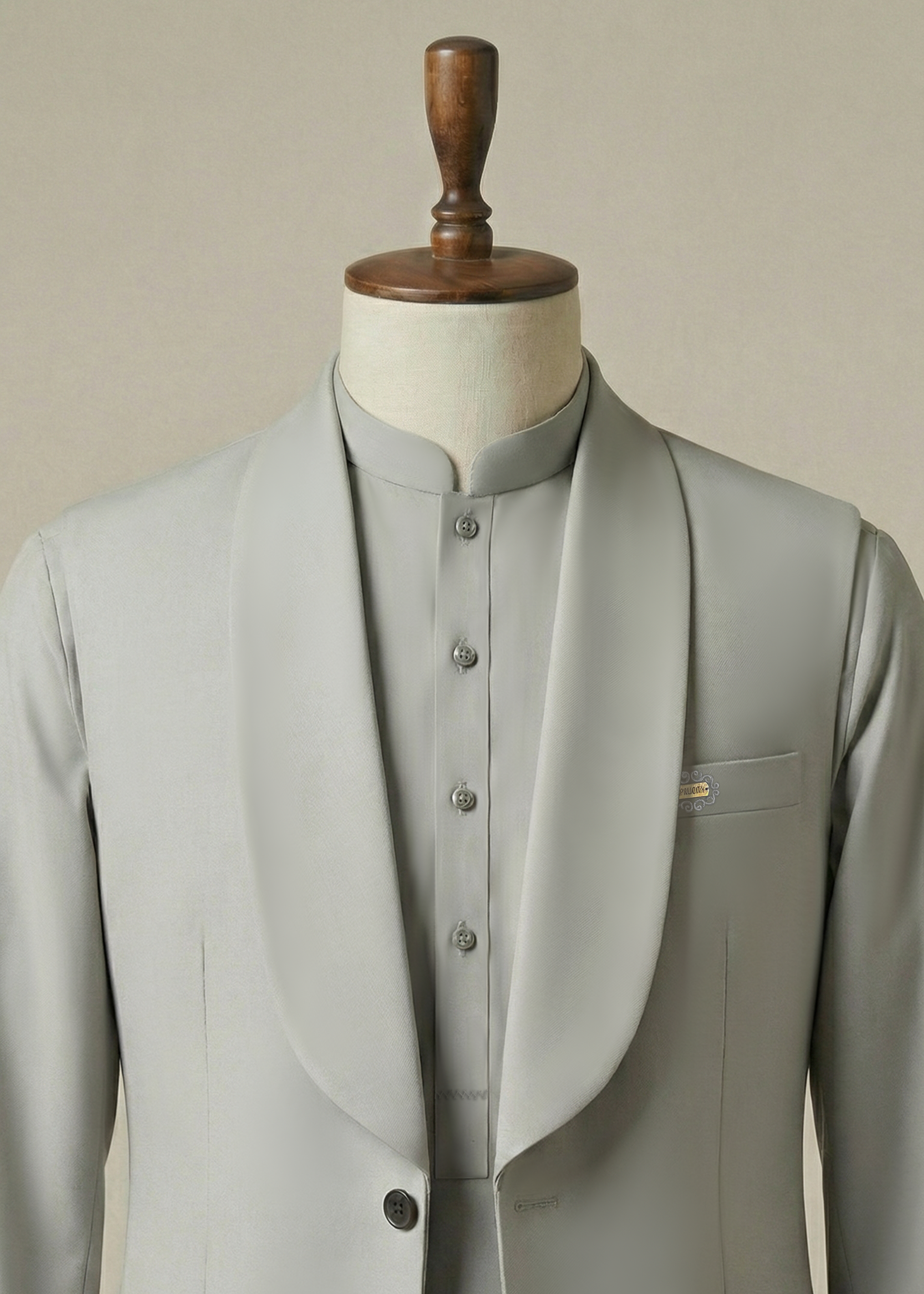 Silver Mist Shalwar Kameez With Matching Waistcoat