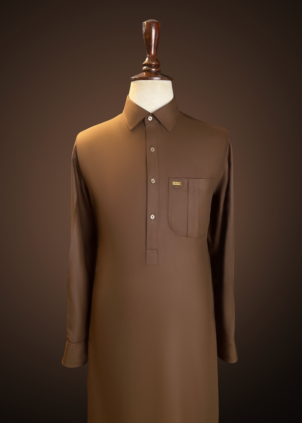 Brown Wash & Wear Shalwar Kameez