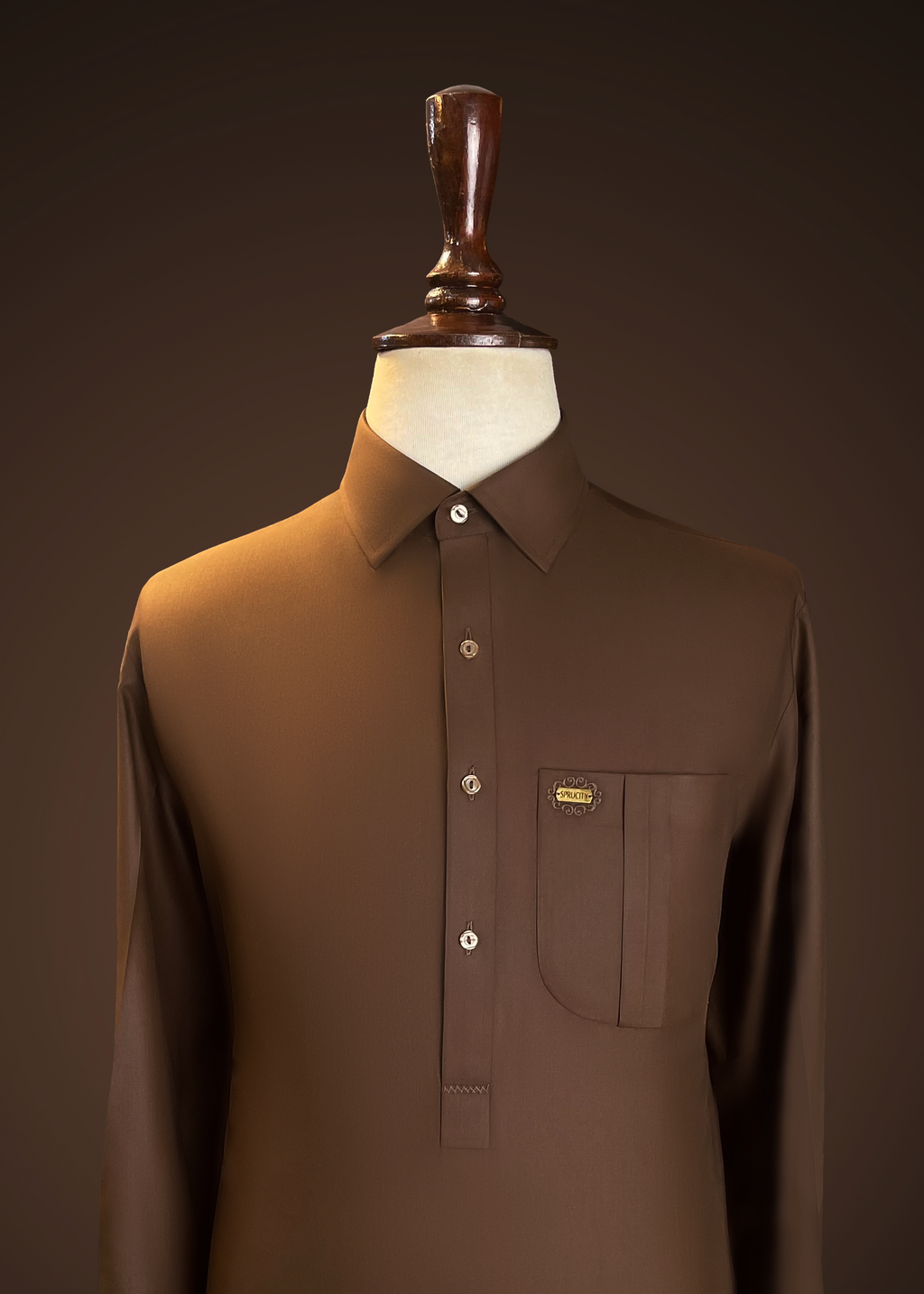 Brown Wash & Wear Shalwar Kameez