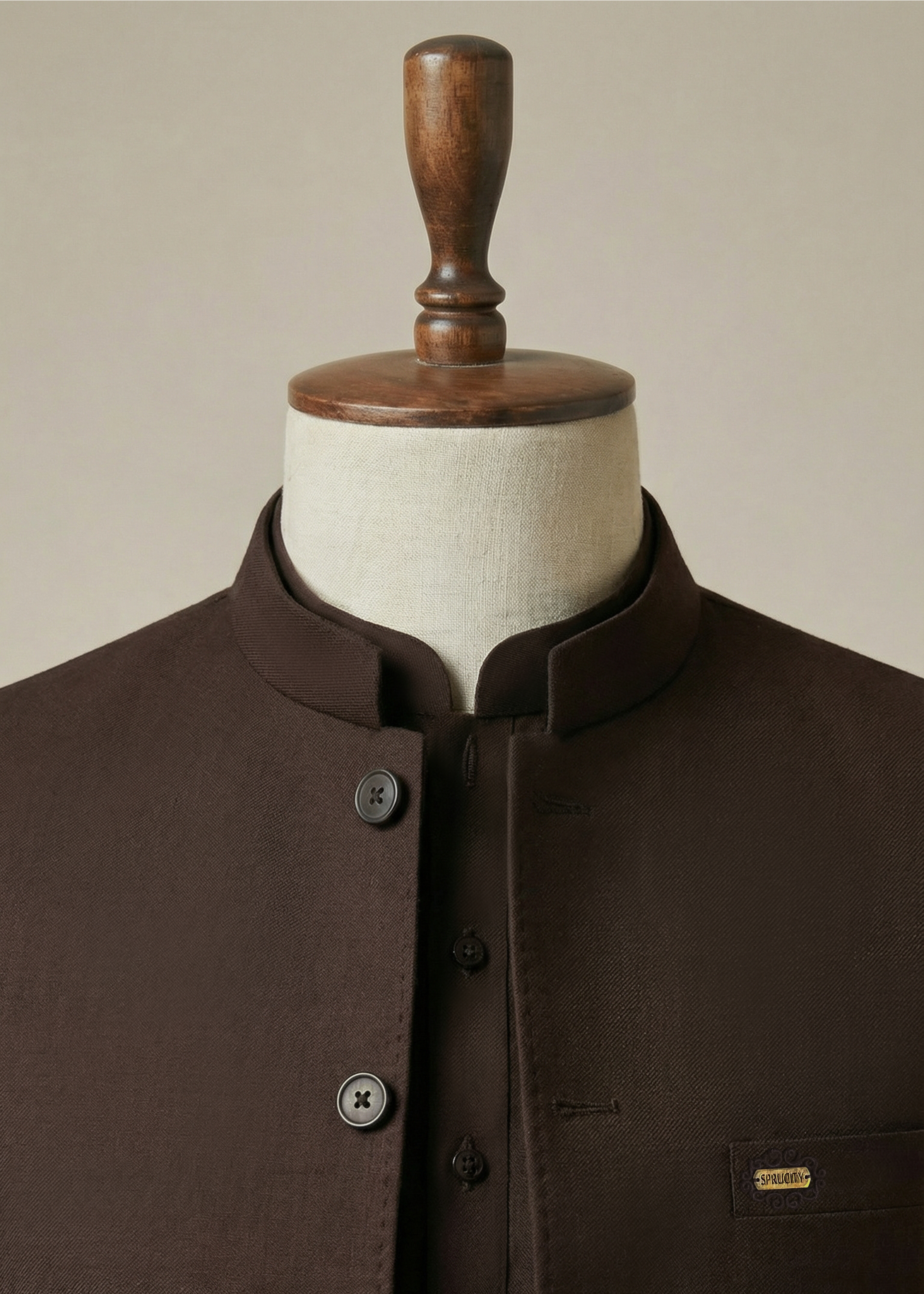 Chestnut Brown Shalwar Kameez With Matching Waistcoat