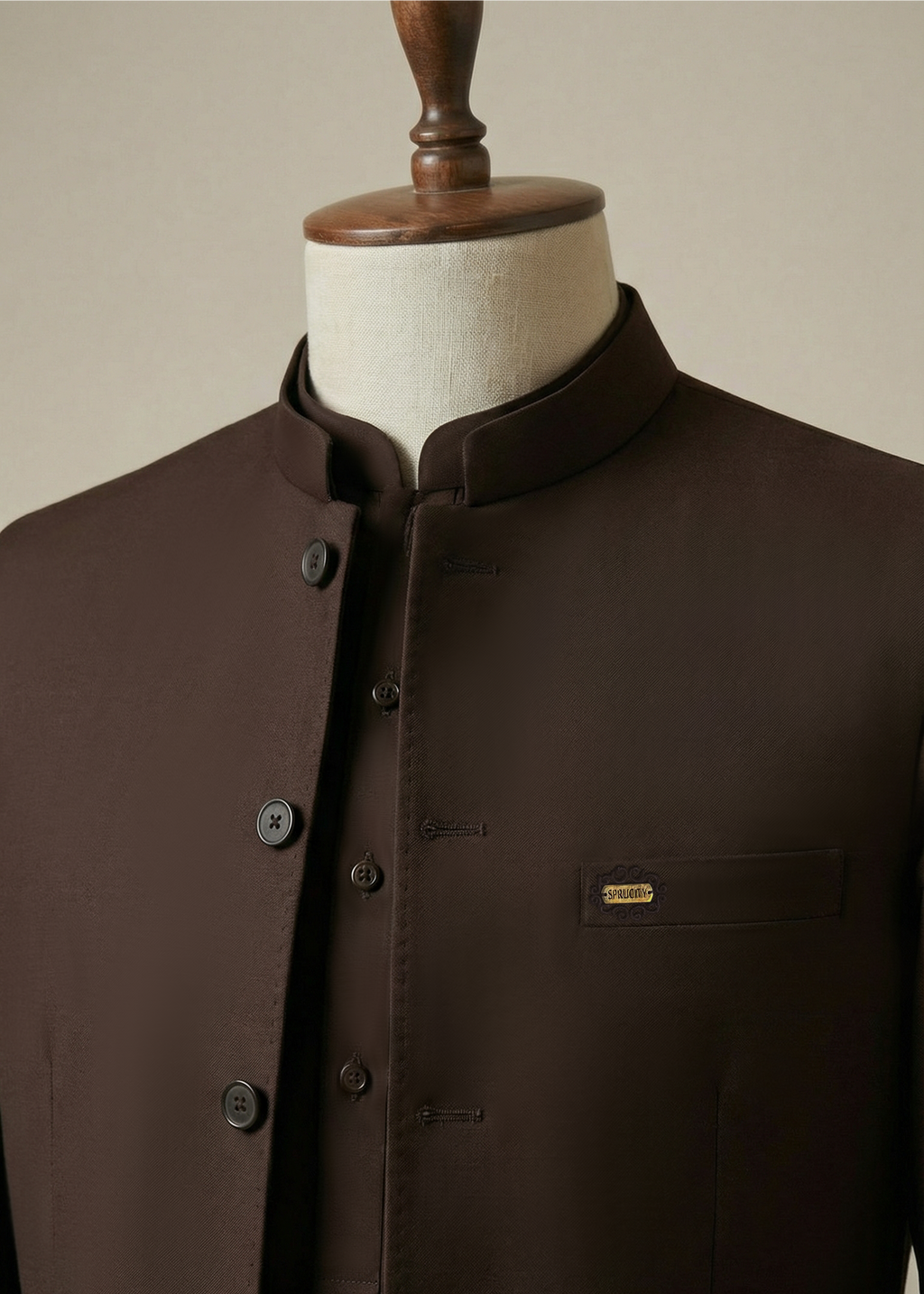 Chestnut Brown Shalwar Kameez With Matching Waistcoat