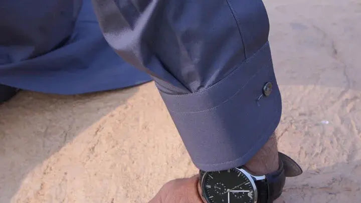 Grey Cotton Kameez Trouser AI-308 - Sprucity