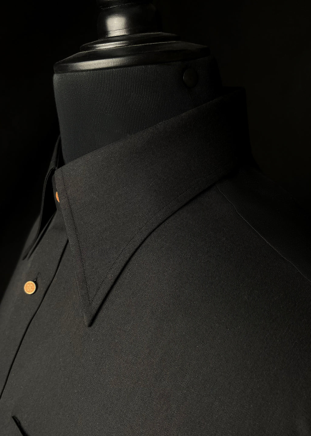 Midnight Black Shalwar Kameez In Imported Suiting Fabric (Winter Collection)