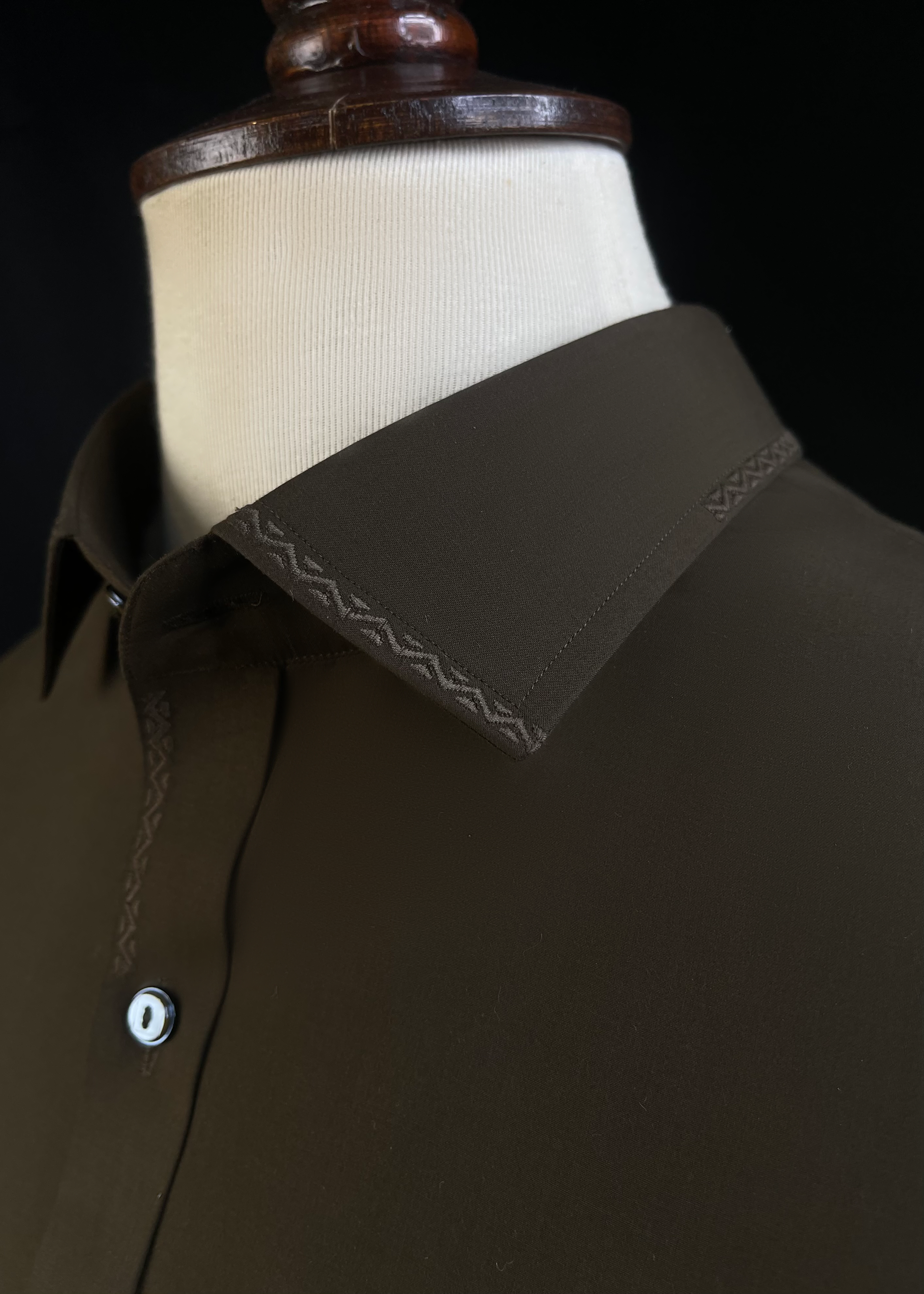 Mocha Brown Shalwar Kameez (Wash & Wear)