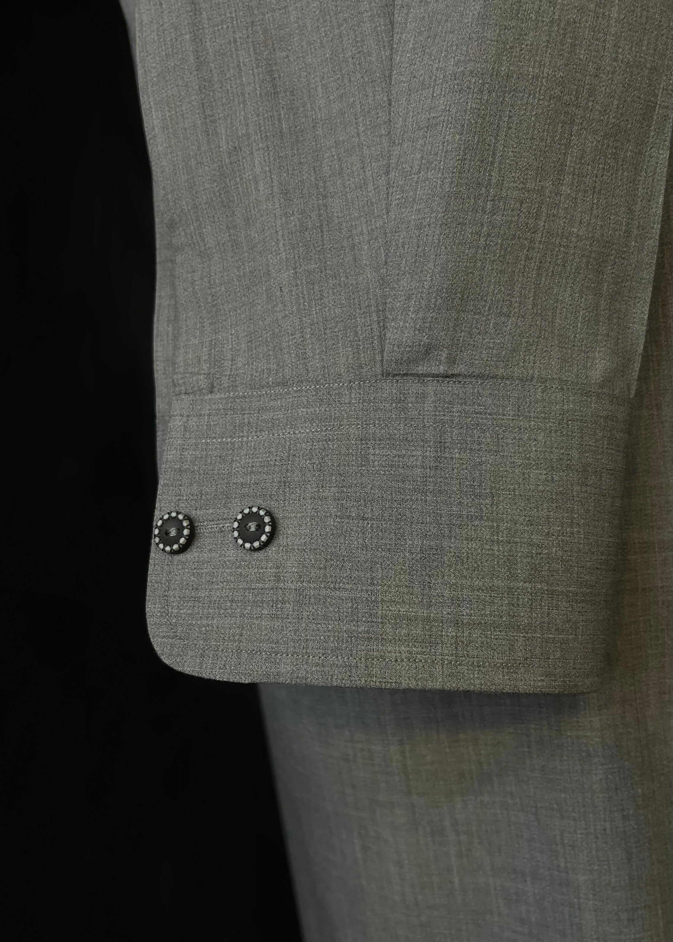 Textured Grey Shalwar Kameez (Wash & Wear)