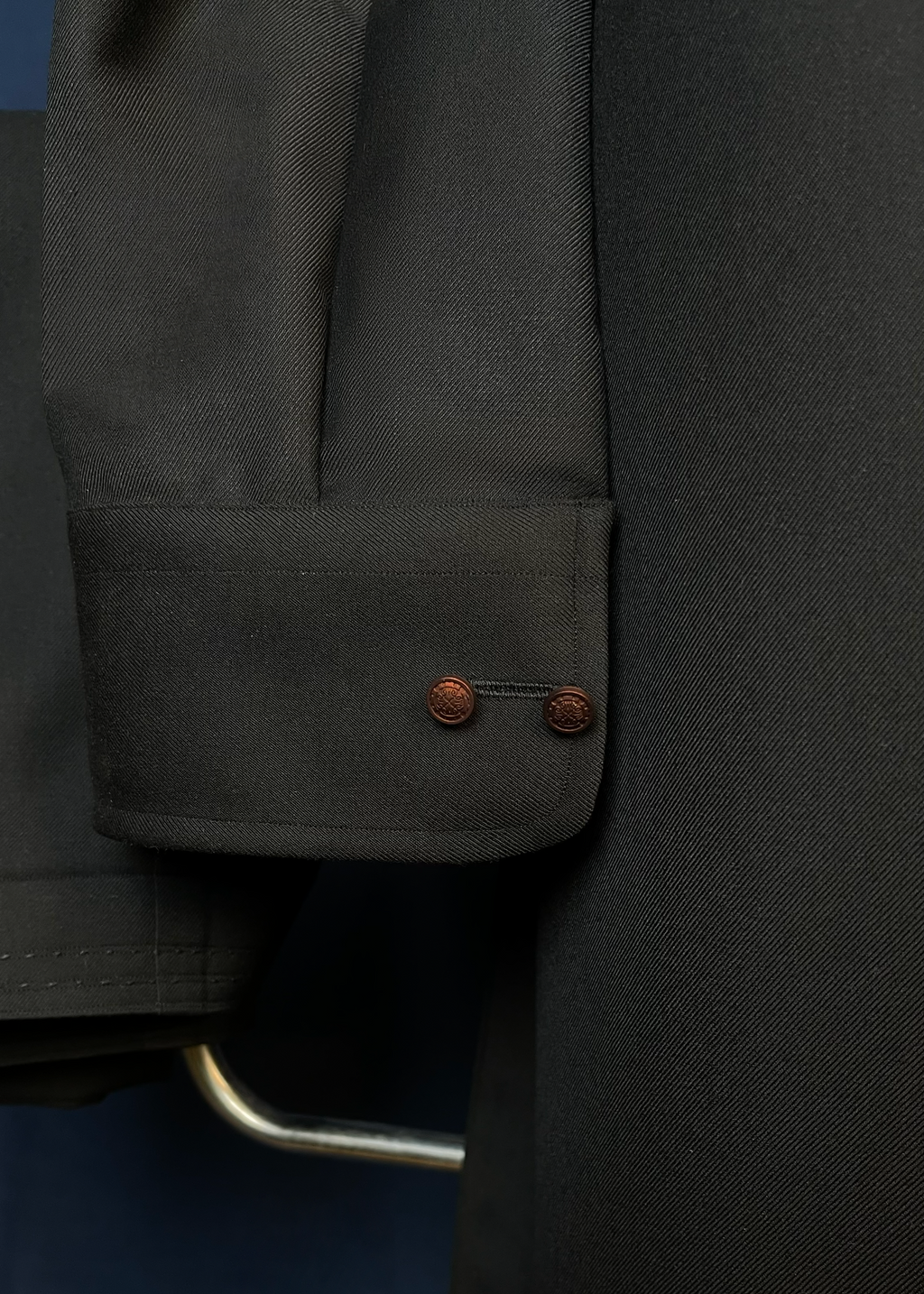 Jet Black Shalwar Kameez In Imported Suiting Fabric (Winter Collection)