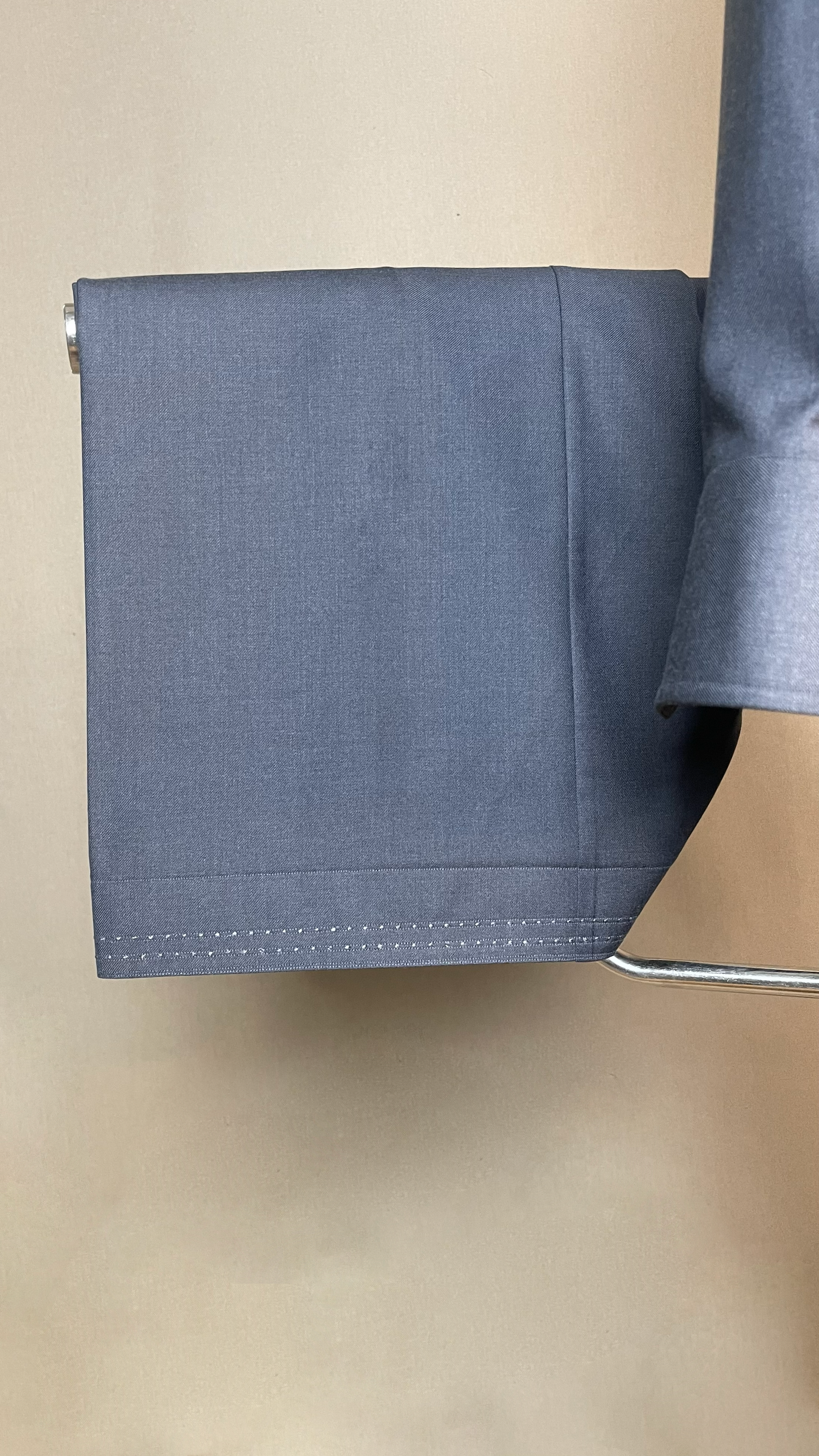 Slate Blue Shalwar Kameez In Imported Suiting Fabric (Winter Collection)