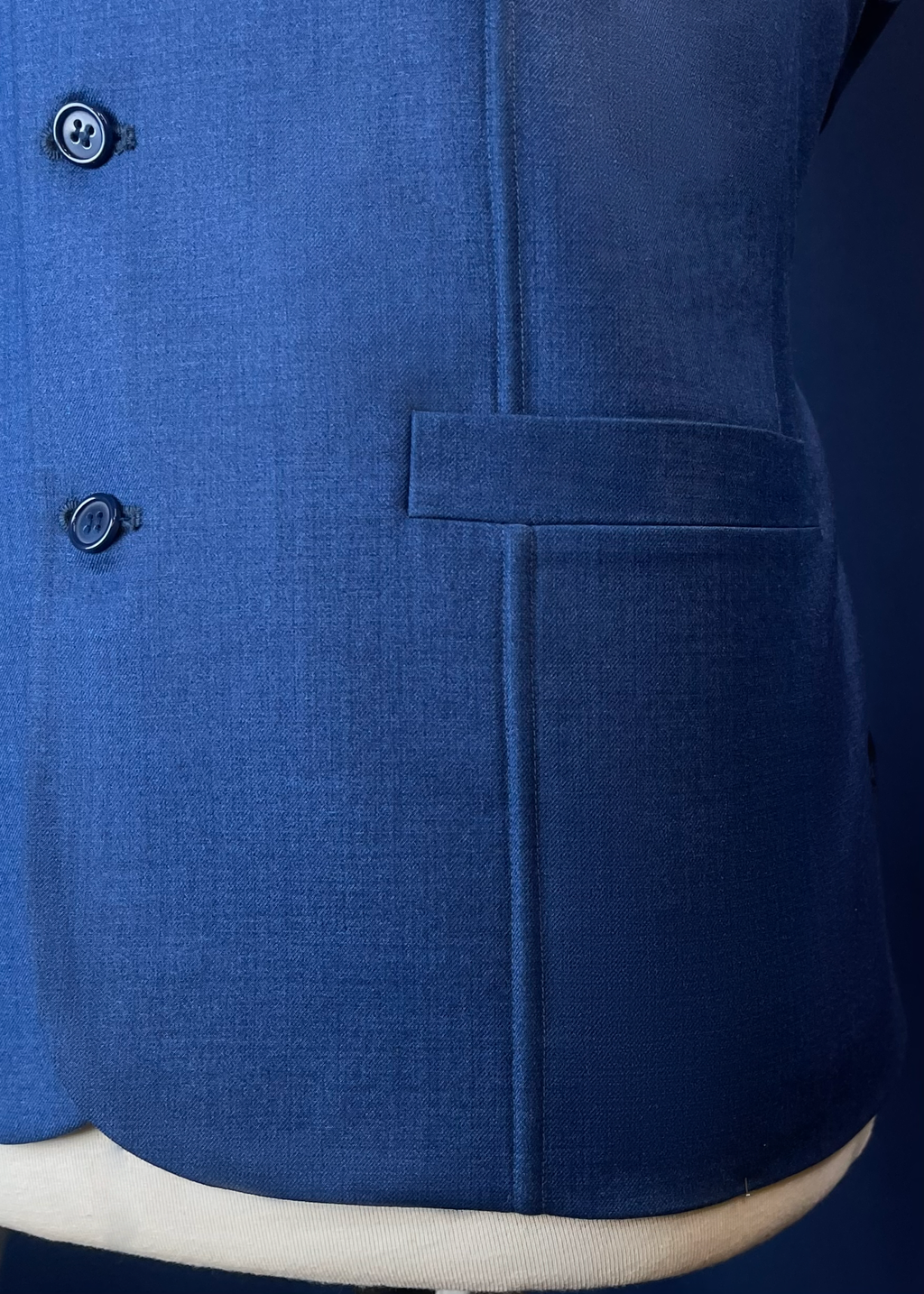 Midnight Blue Waistcoat In Imported Suiting Fabric (Winter Collection)