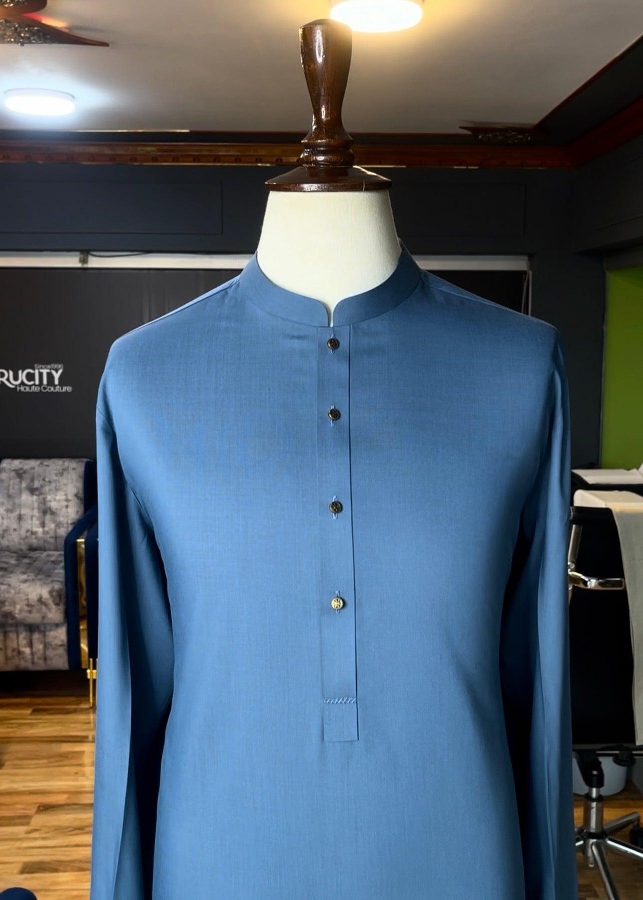 Serene Azure Shalwar Kameez (Wash & Wear)