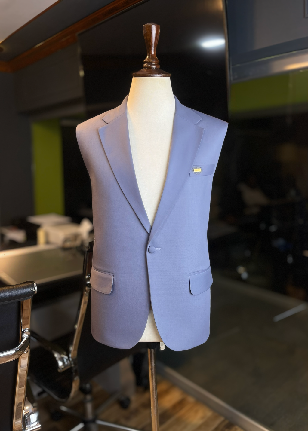 Dusty Lavender Waistcoat In Imported Suiting Fabric (Winter Collection)