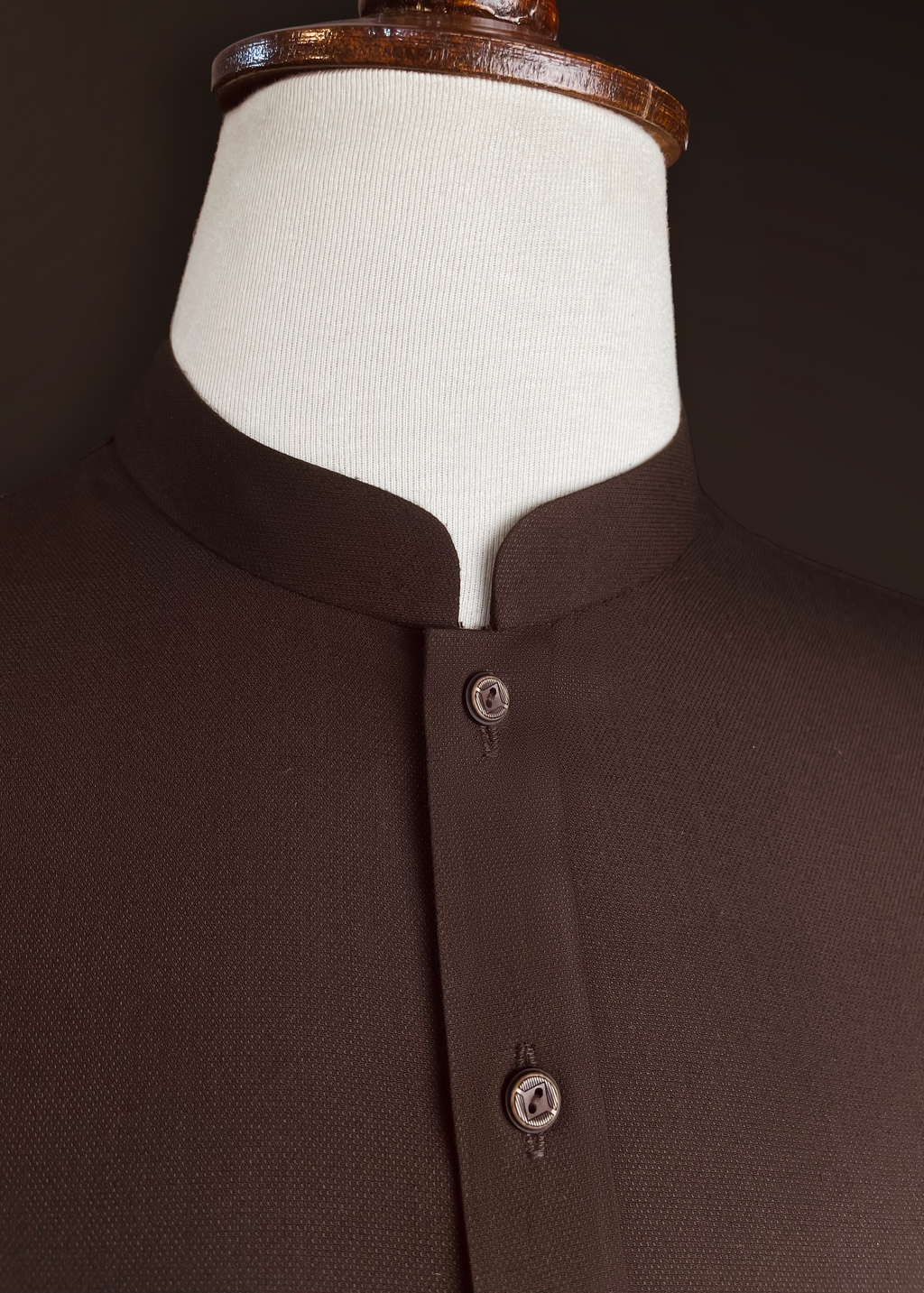 Classic Brown Shalwar kameez With Matching Waistcoat In Premium Wash & Wear Fabric