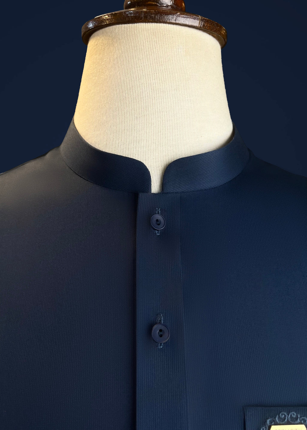 Navy Blue Shalwar Kameez In Imported Italian Cotton