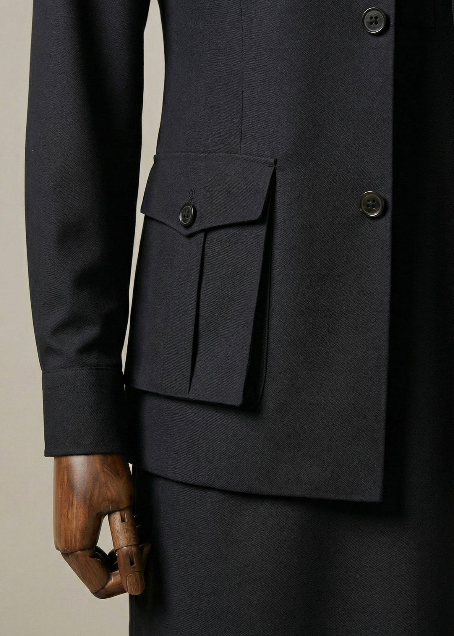 Midnight Black Shalwar Kameez With Matching Premium Utility Waistcoat