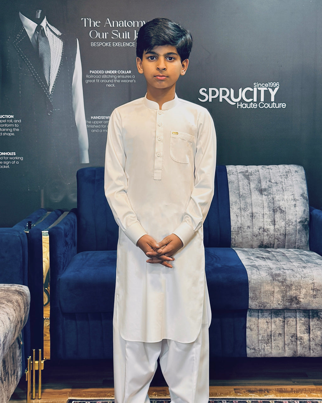 Classic White Teen Shalwar Kameez - Sprucity
