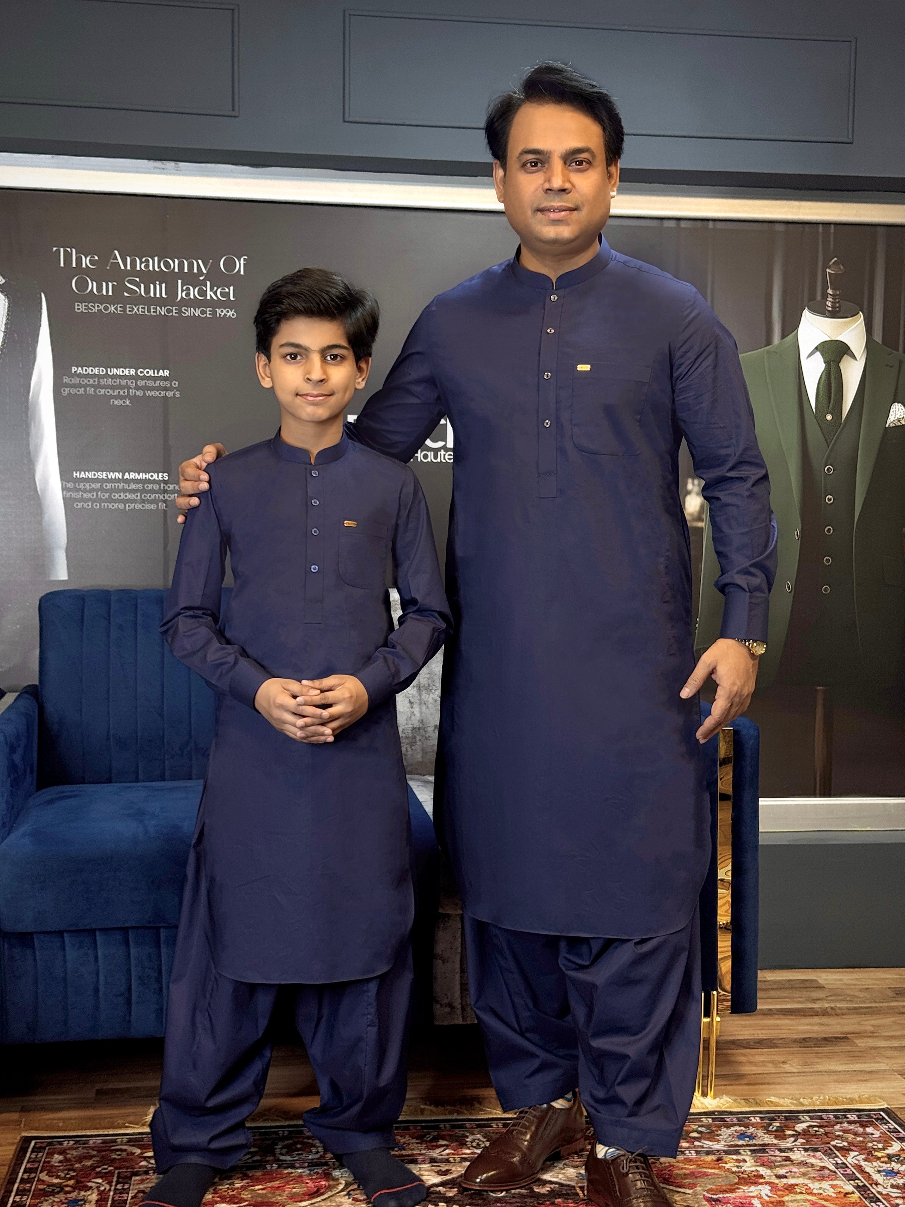 Classic Navy Blue Shalwar Kameez - Sprucity