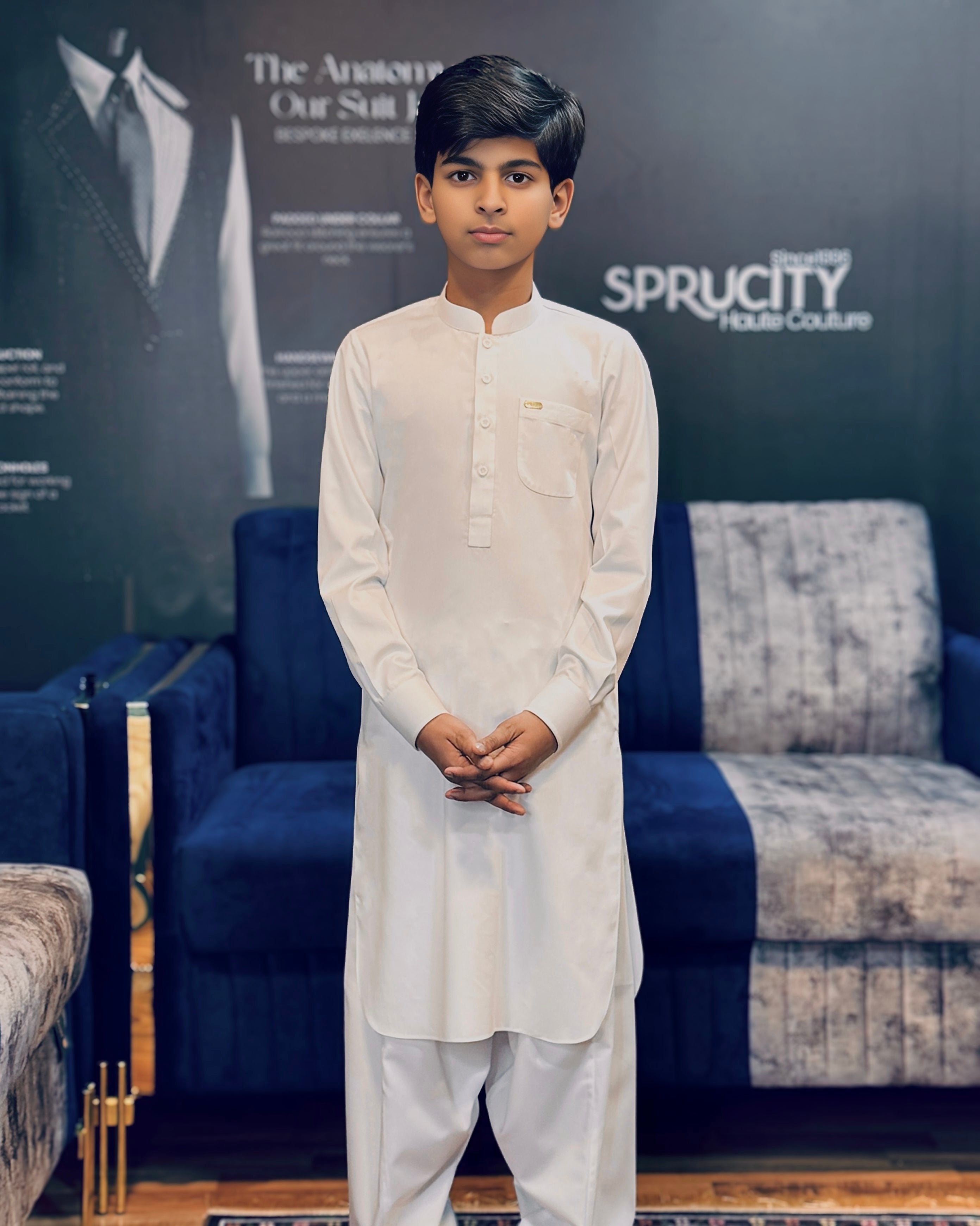Classic White Teen Shalwar Kameez - Sprucity