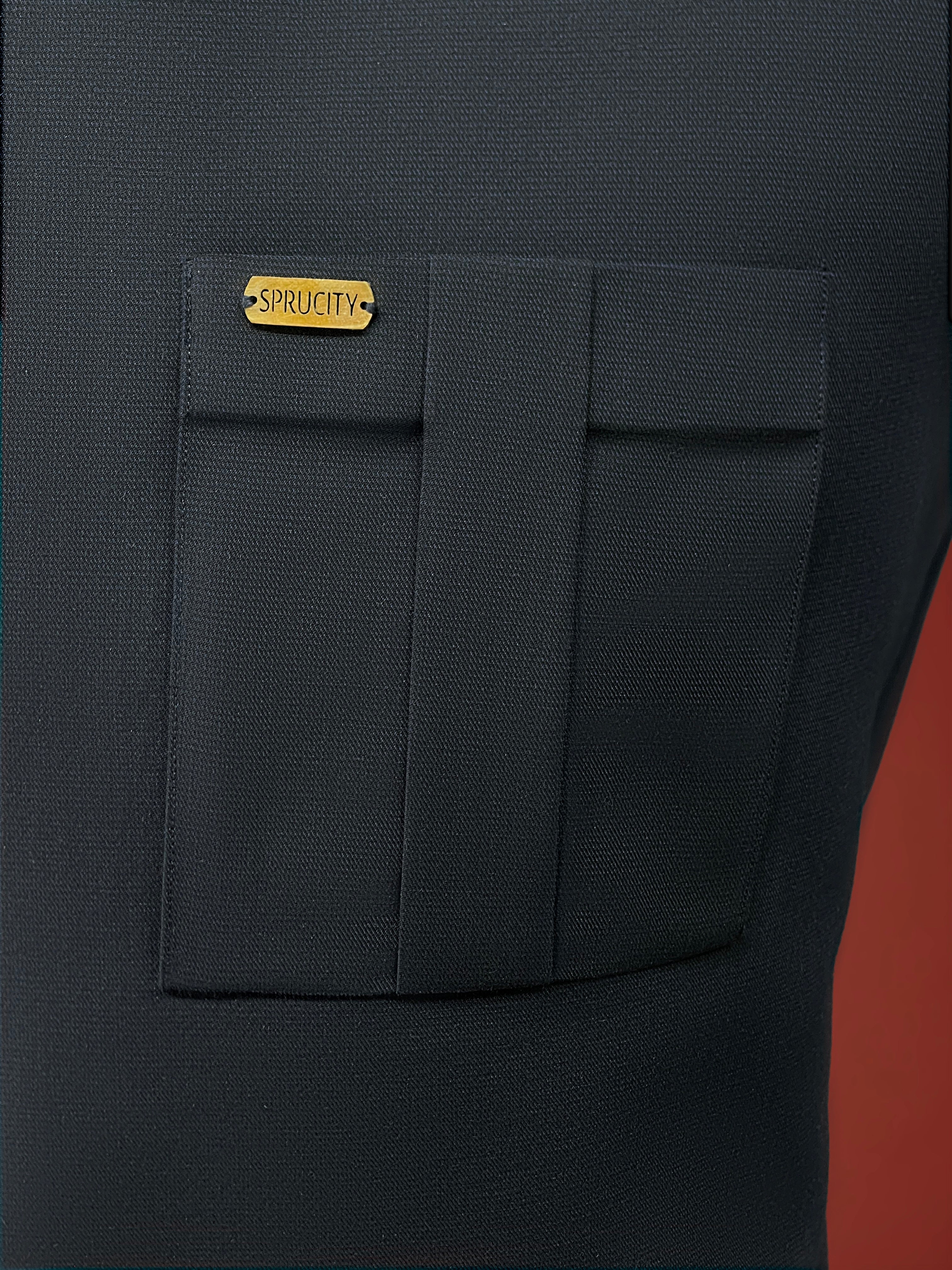 Midnight Black Signature Waistcoat - Sprucity