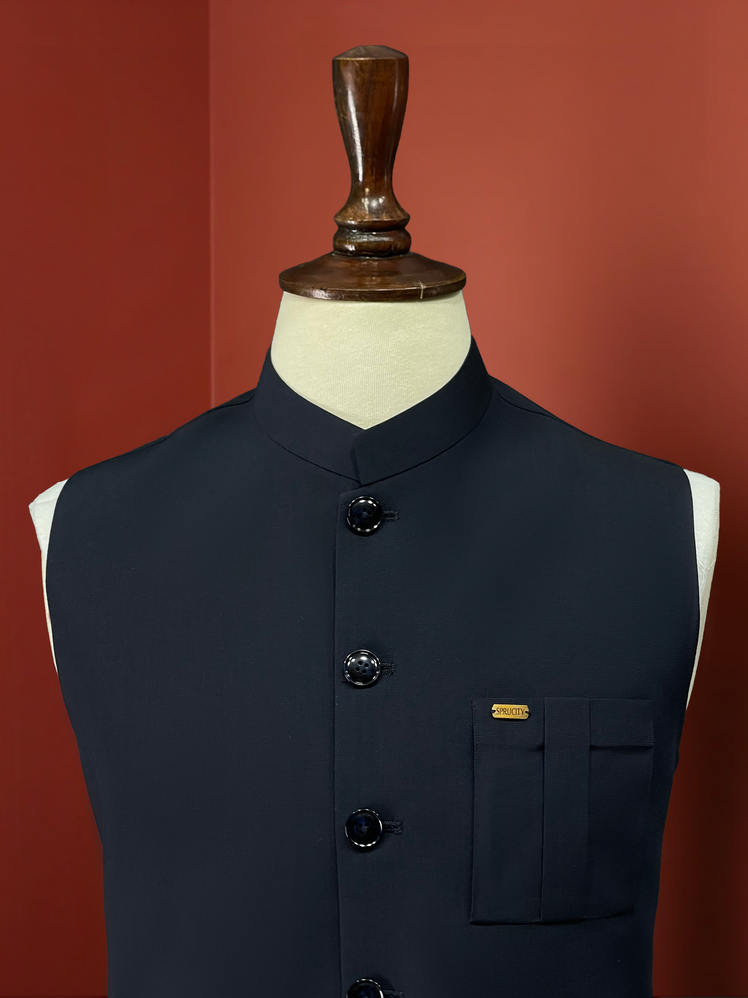 Midnight Black Signature Waistcoat - Sprucity