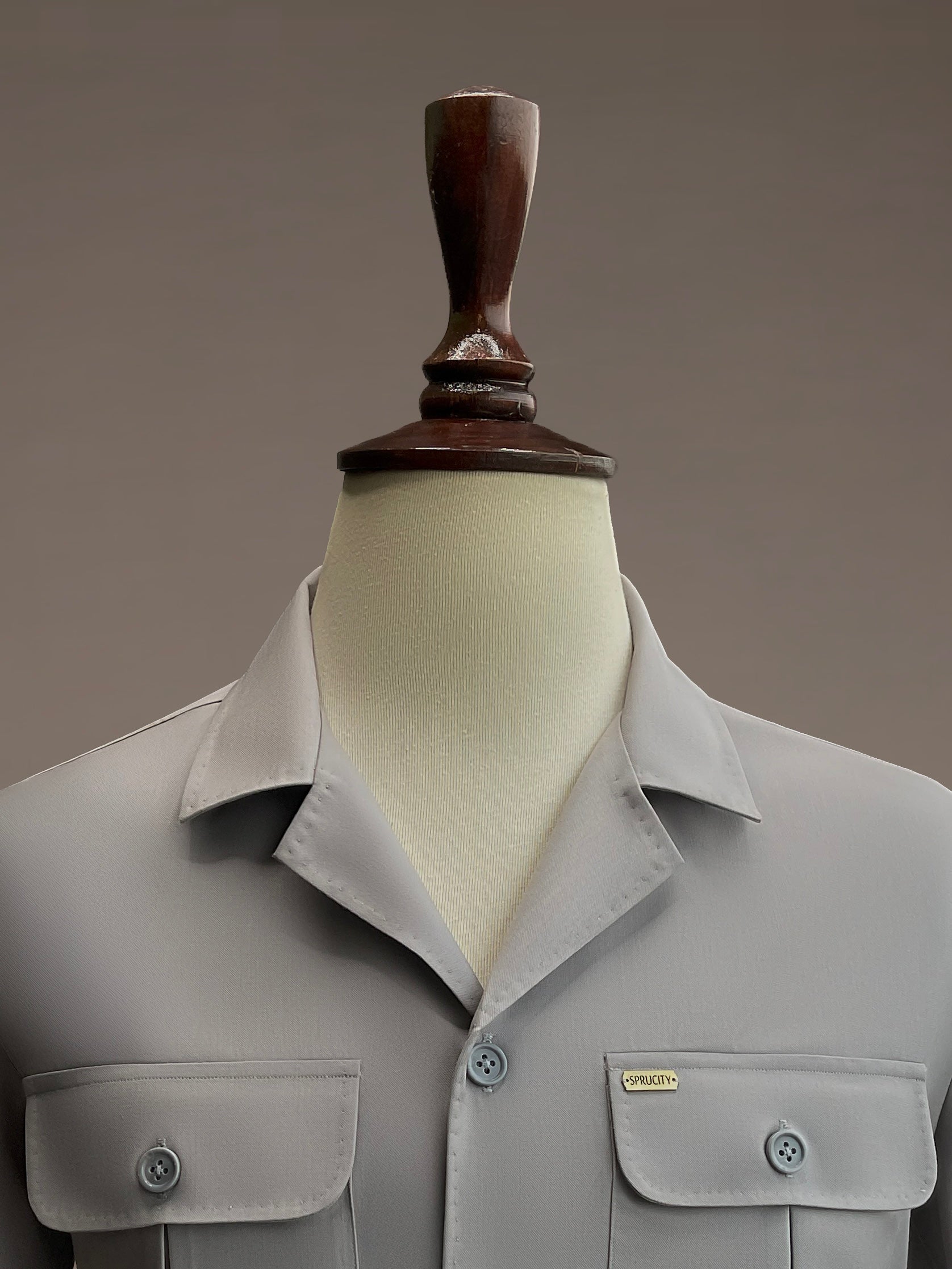 Ash Grey Bespoke Safari Suit