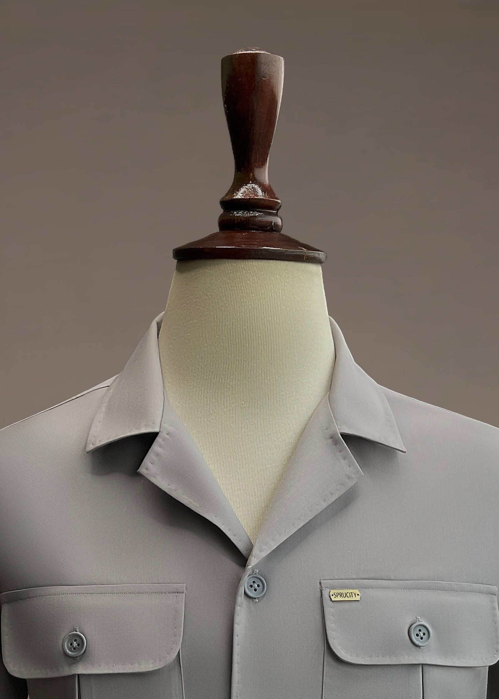 Ash Grey Bespoke Safari Suit