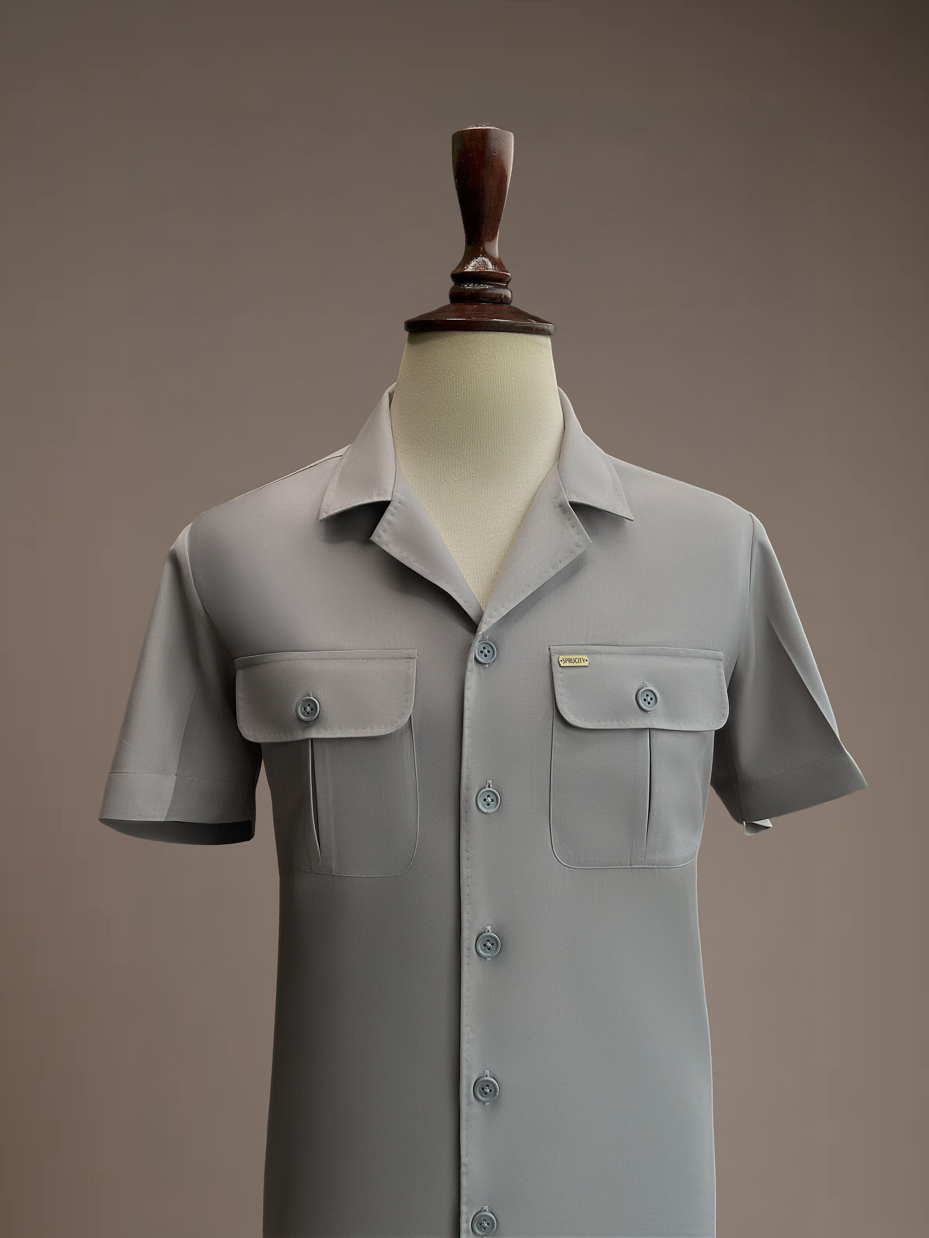 Ash Grey Bespoke Safari Suit