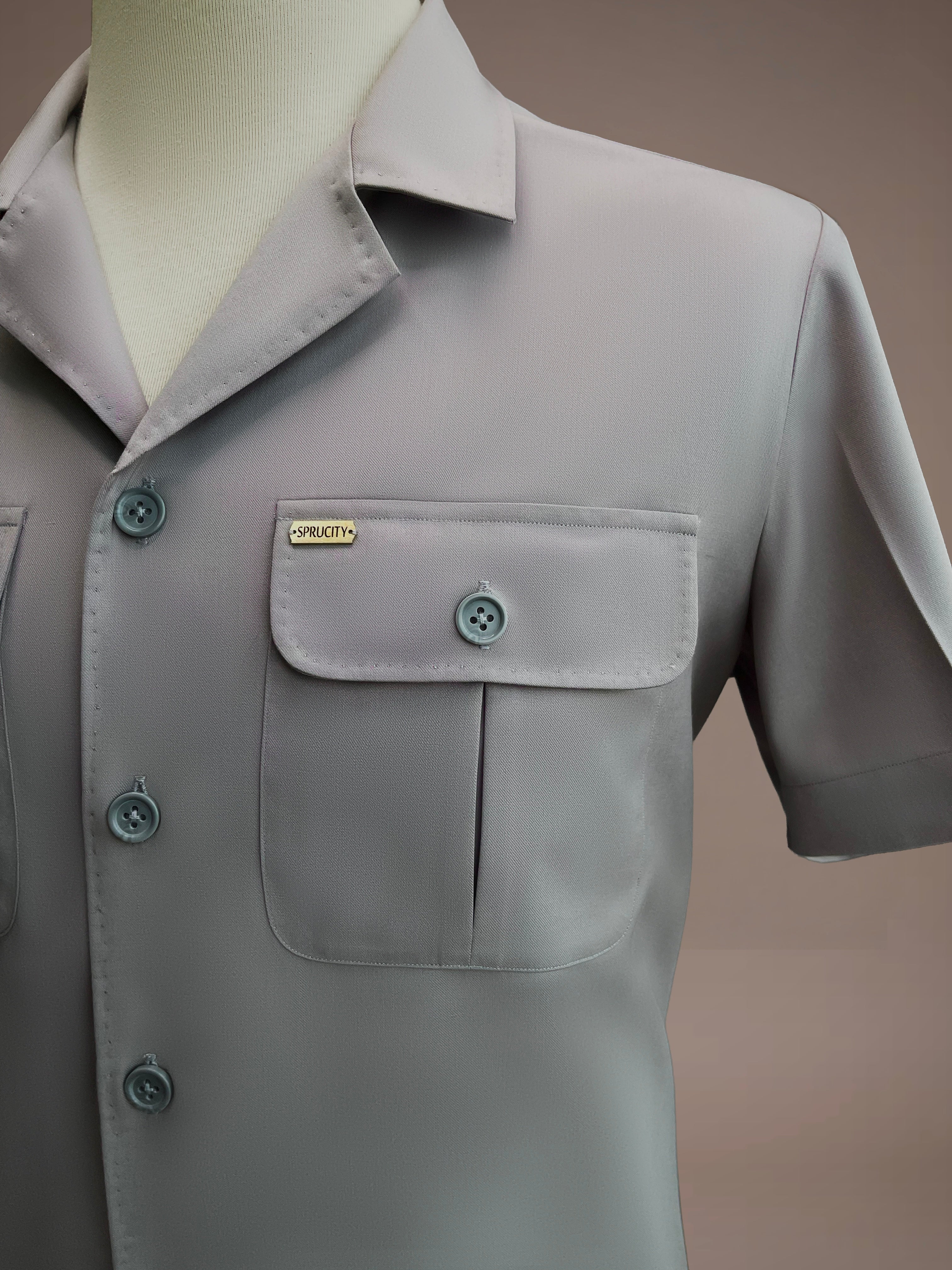 Ash Grey Bespoke Safari Suit