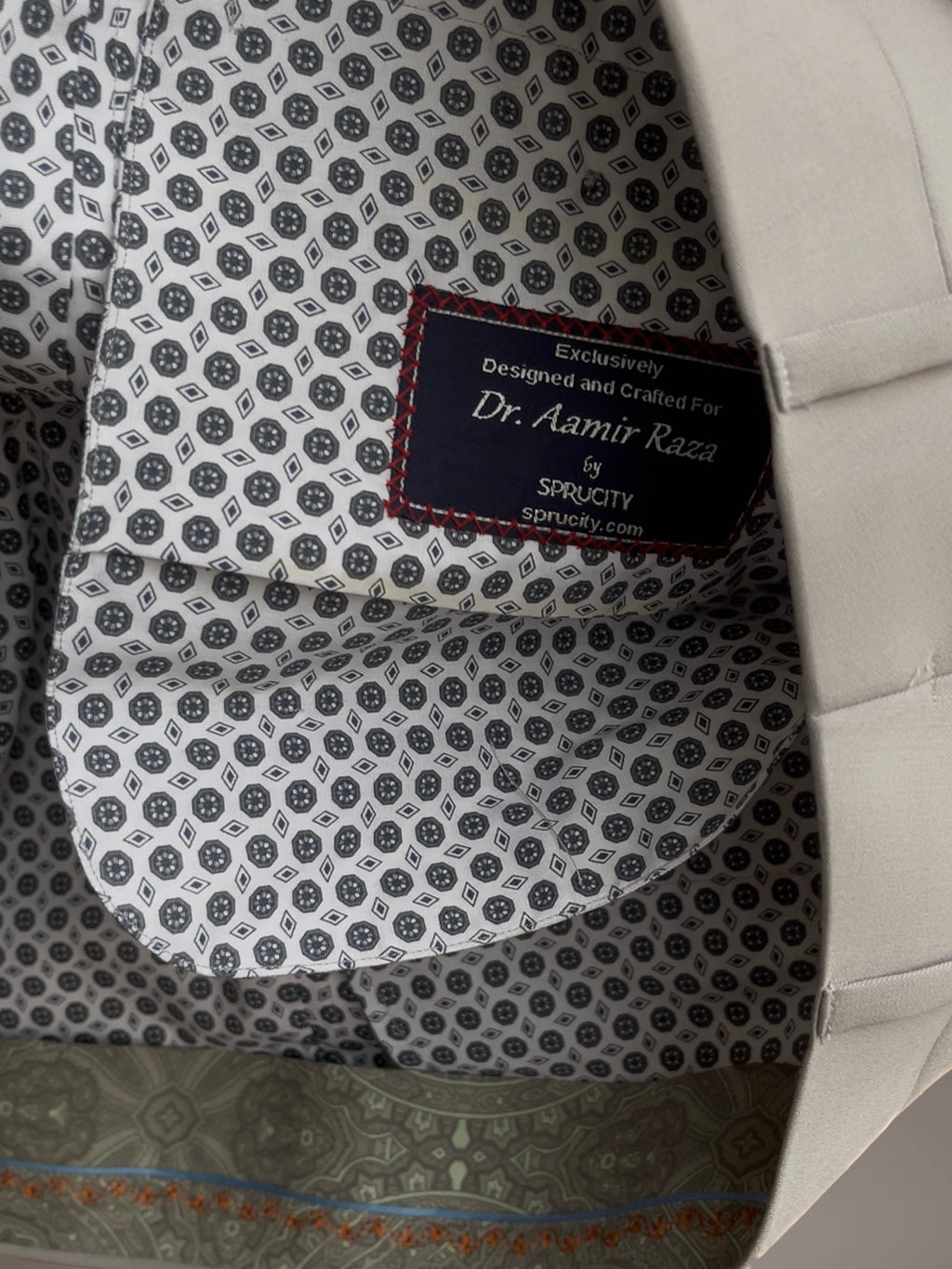 Ash Grey Bespoke Safari Suit