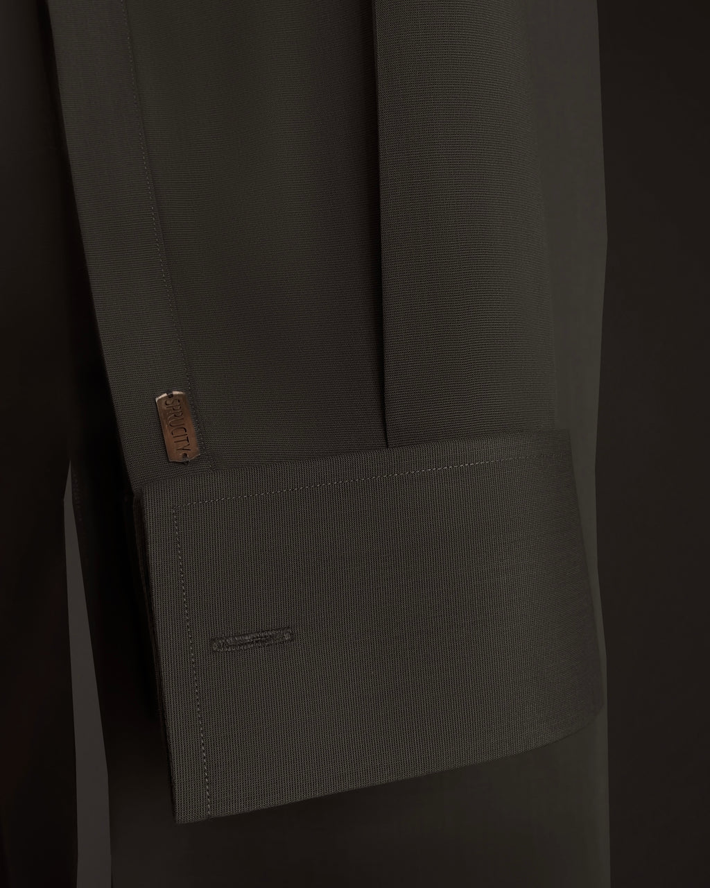 Dark Olive Green Shalwar Kameez In Imported Suiting Fabric (Winter Collection)