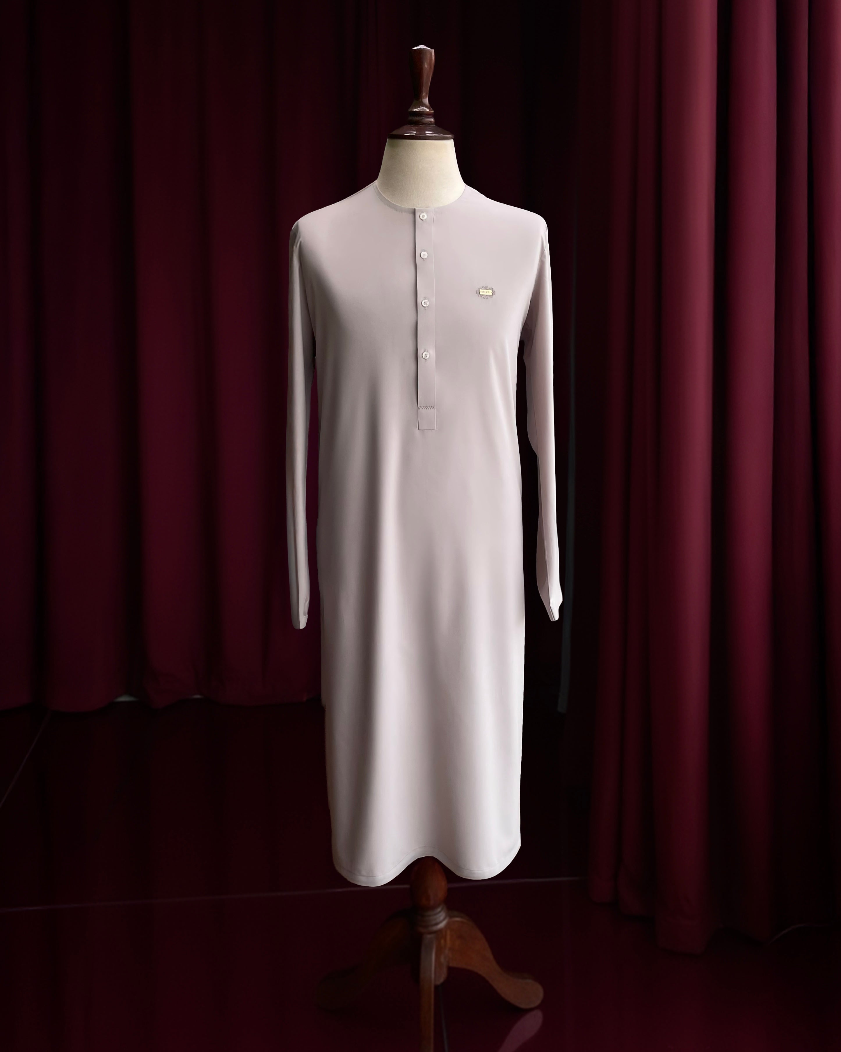 Dusty Rose Grey Shalwar Kameez (Wash & Wear)