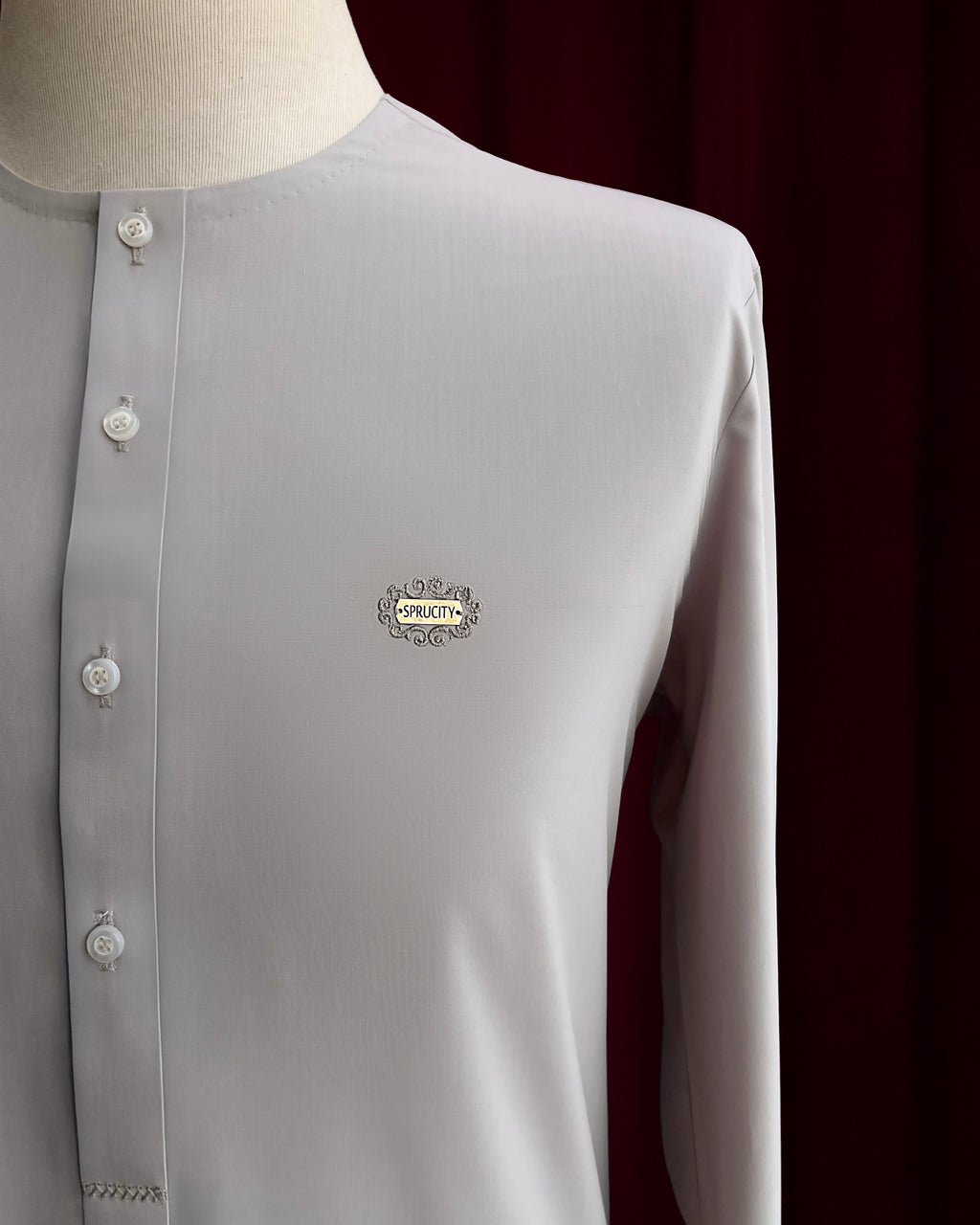 Dusty Rose Grey Shalwar Kameez (Wash & Wear)