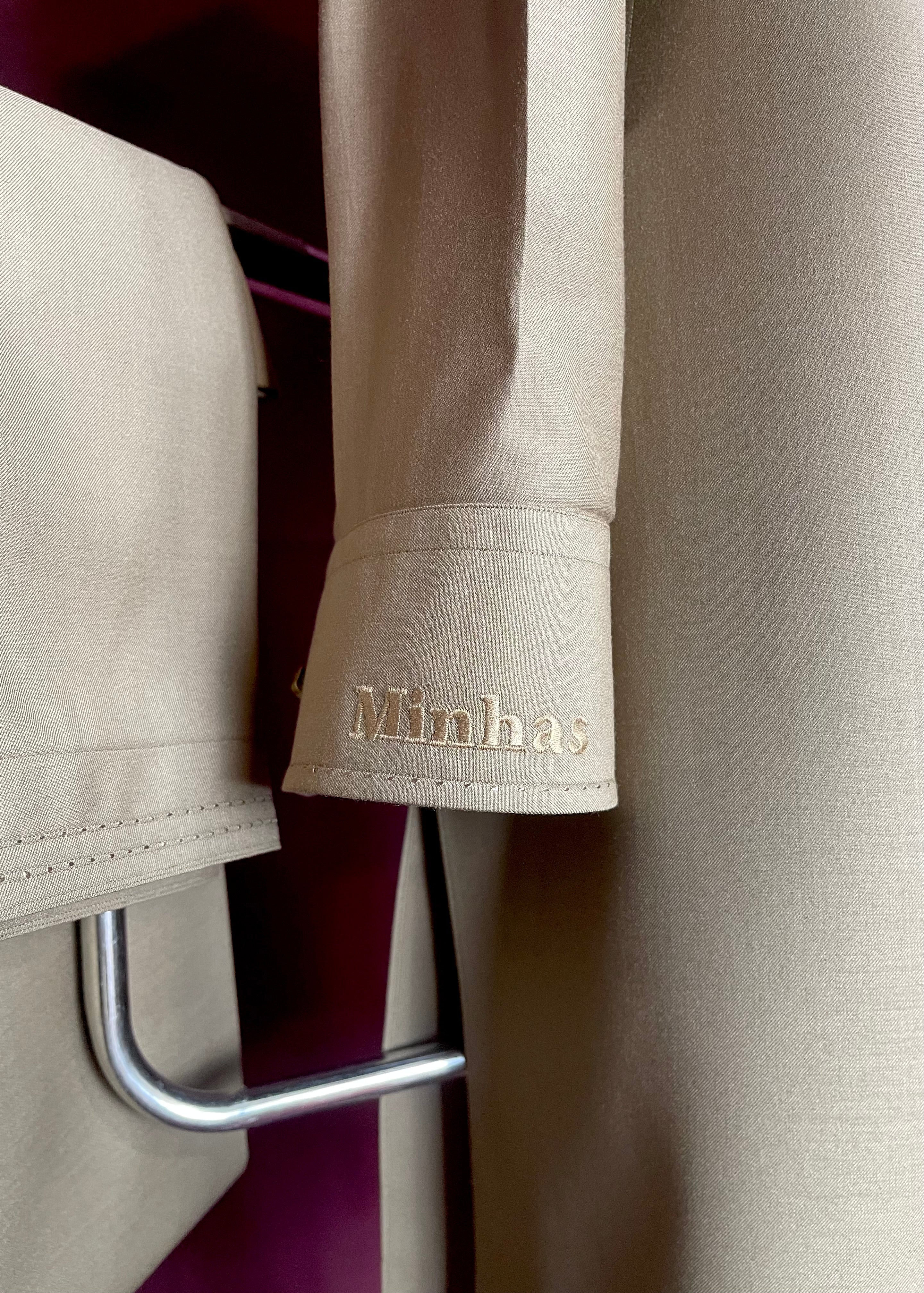 Sandstone Essence Shalwar Kameez In Imported Suiting Fabric (Winter Collection)